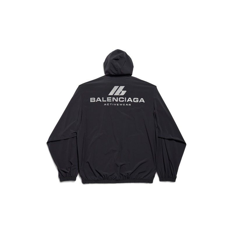 Balenciaga o1la1rc1a0925 Activewear Windbreaker Jacket in Black Size US M / EU 48-50 / 2 - 2 Thumbnail