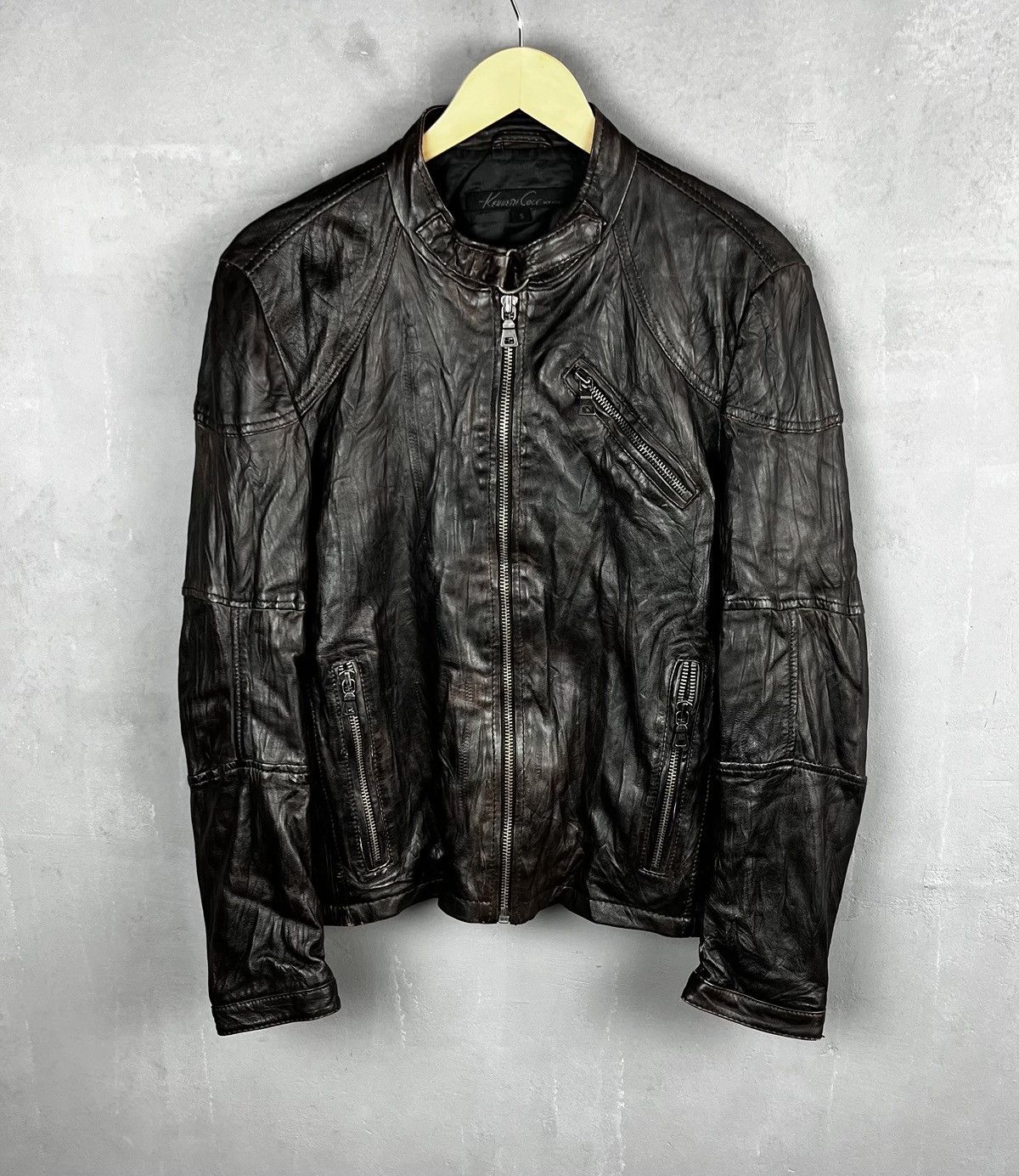 Other Kenneth Cole Avant Garde leather jacket Rick Owens style Y Size US S / EU 44-46 / 1 - 4 Thumbnail