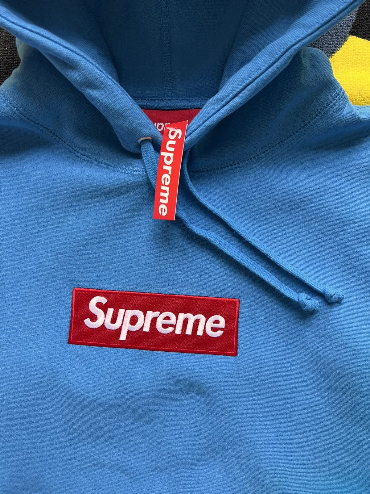 Supreme Supreme box logo hooded sweatshirt FW25 cyan | Grailed