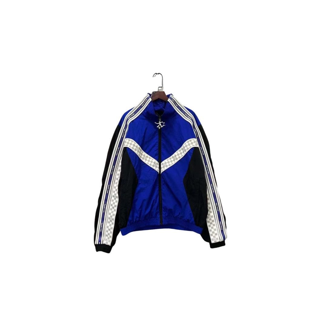 image of Louis Vuitton Tailored Track Jacket in Blue, Men's (Size Large)