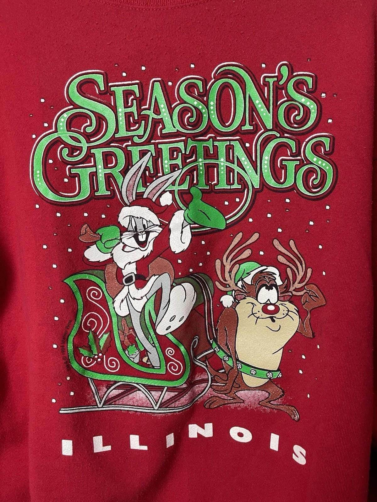 Other Vintage 1994 Looney Tunes Sweater RED Sweatshirt Size L Size US L / EU 52-54 / 3 - 3 Thumbnail