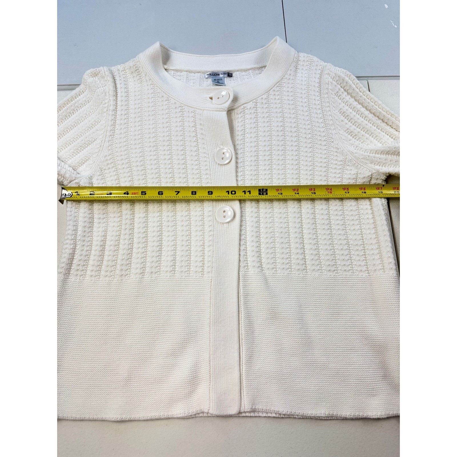 & Other Stories Willow Bay Button Front Cardigan Women's XL Cream Cotton Size XL / US 12-14 / IT 48-50 - 4 Thumbnail