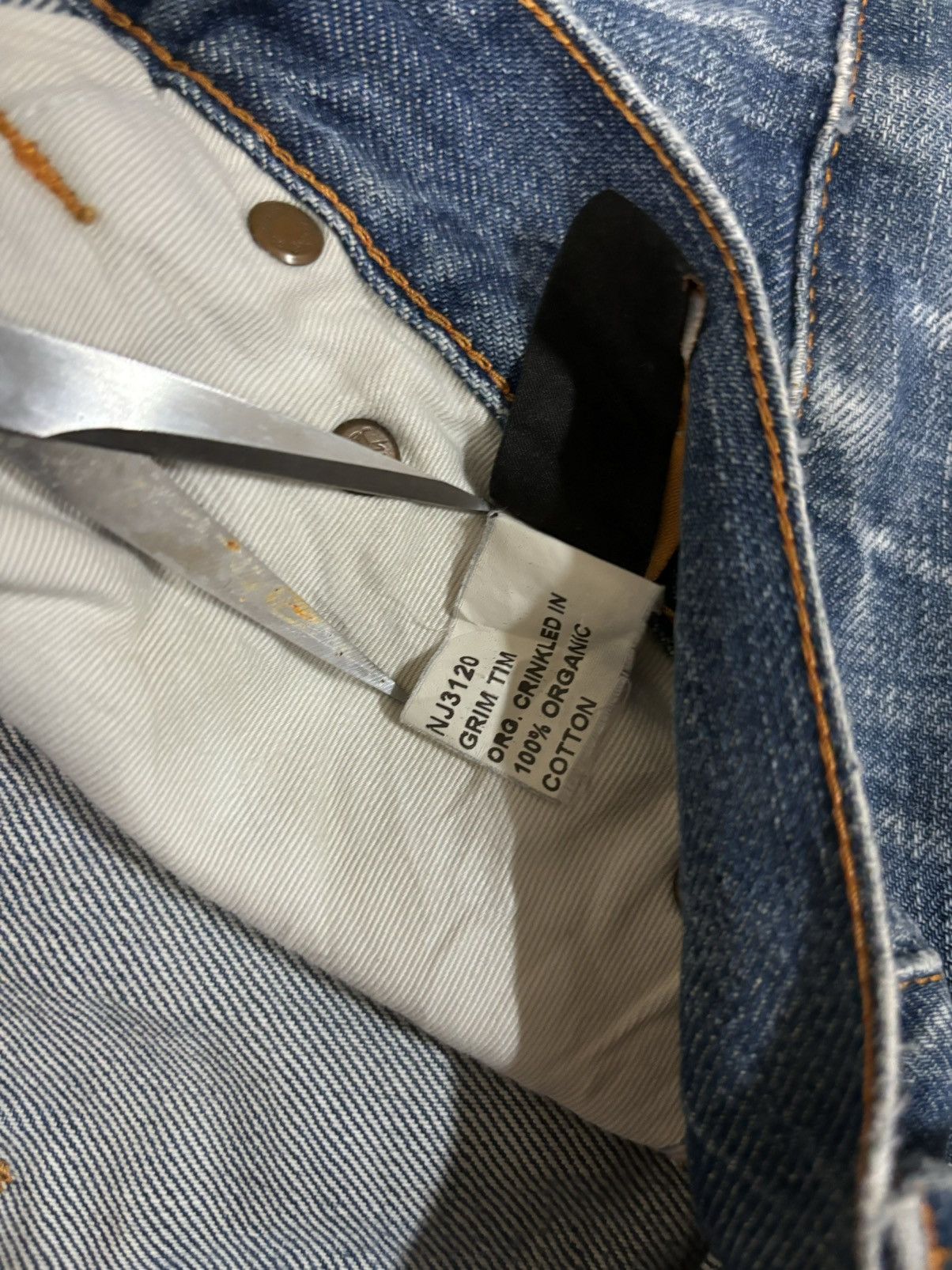 Nudie Jeans Vintage Nudie Whiskers Blue Washed Distressed Grunge Jeans Size US 29 - 20 Thumbnail