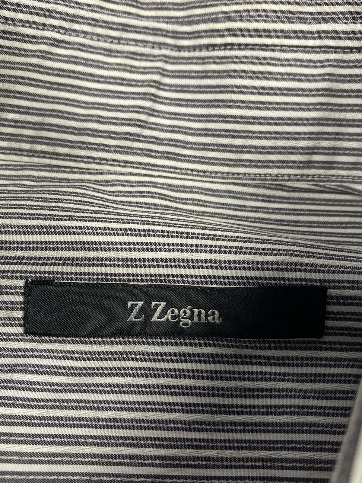 Z Zegna Z Zegna Striped Luxury Designer Long Sleeve Button Up Shirt Size US L / EU 52-54 / 3 - 8 Thumbnail