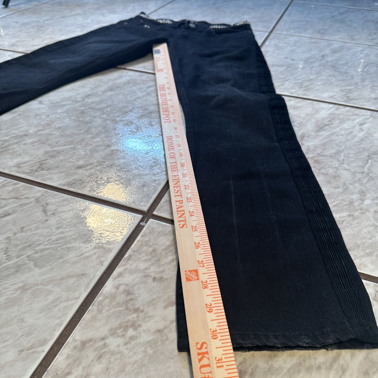 RRL Ralph Lauren Vintage RRL Double RL Studded Denim Jeans Black 28x30 Size US 28 / EU 44 - 6 Thumbnail