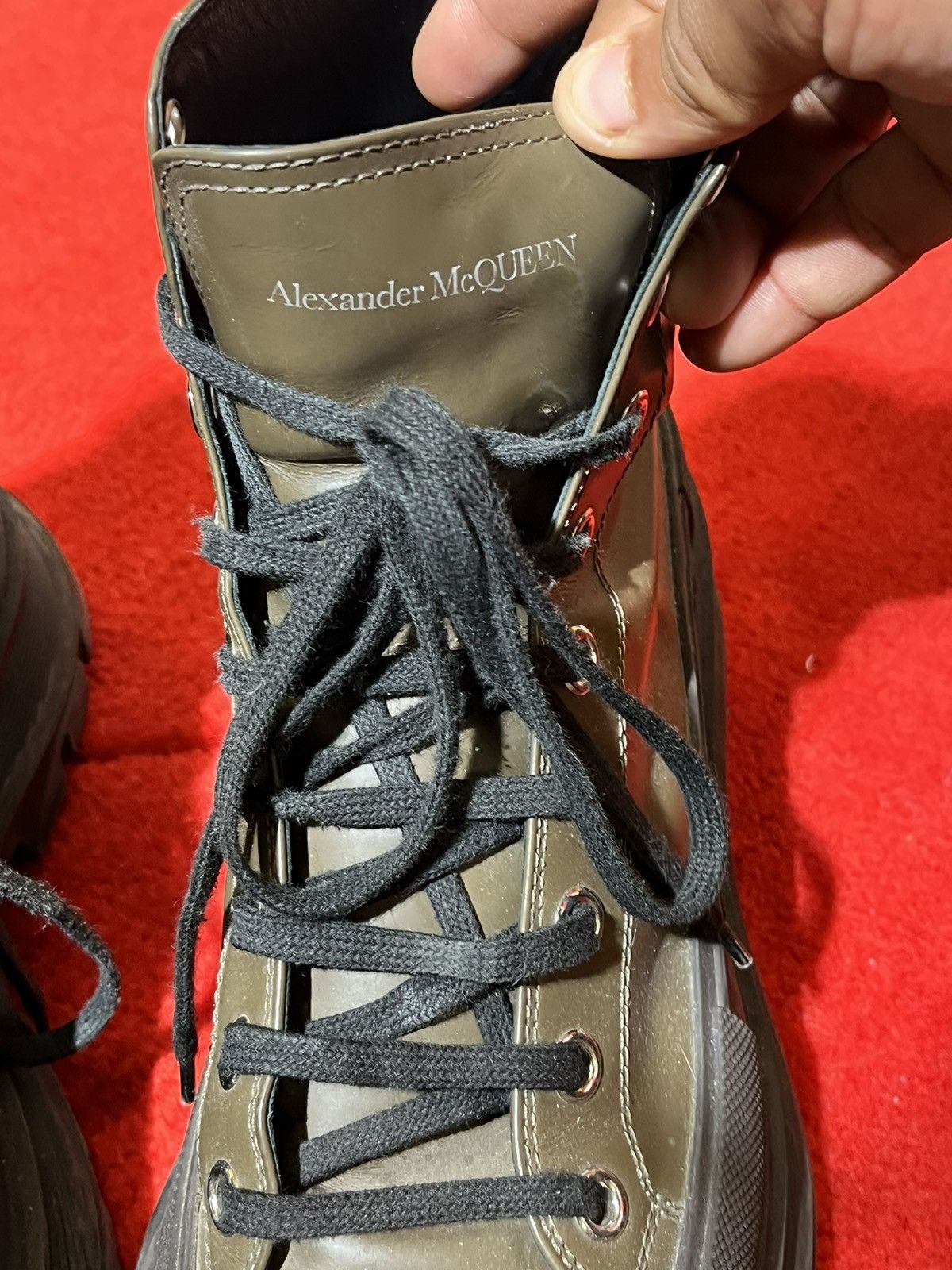 Alexander McQueen Alexander McQueen Green Rubber Platform Sneaker Size US 10 / EU 43 - 4 Thumbnail