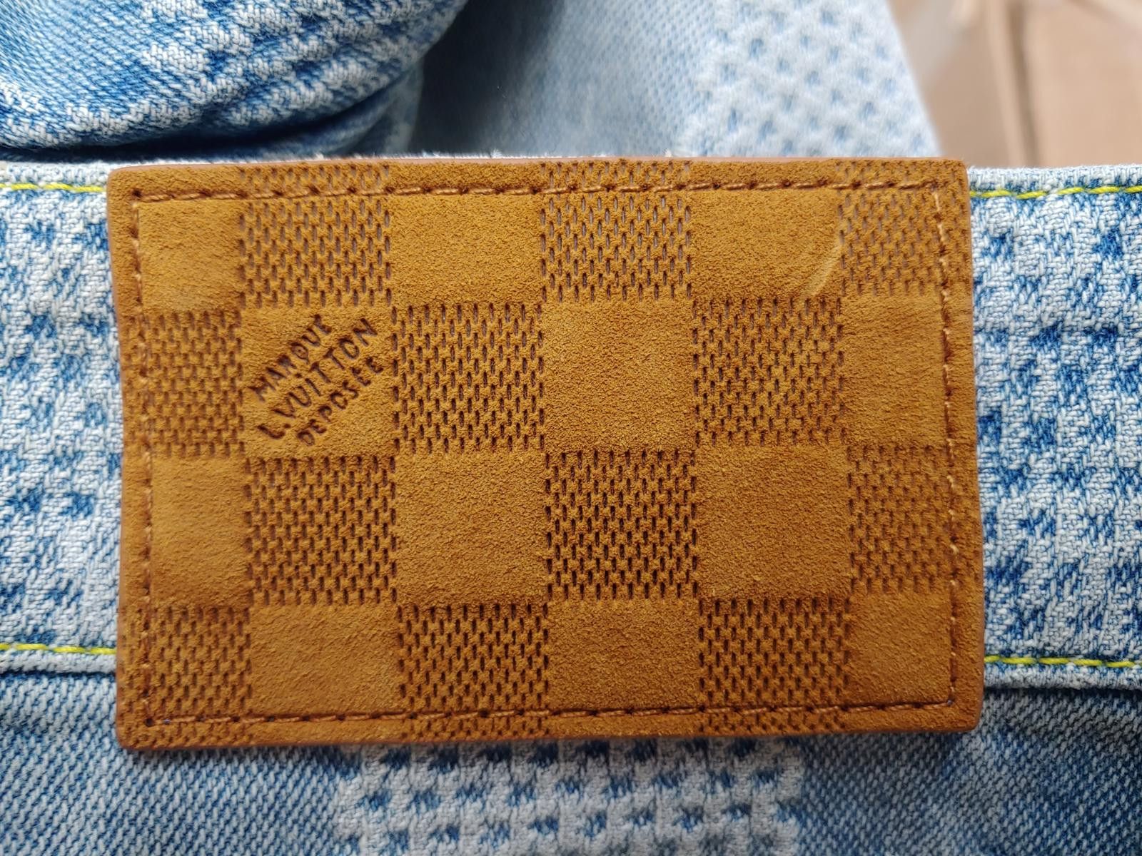 Louis Vuitton Louis Vuitton 3D Damier Denim Skate Pants in Medium Wash Size US 36 / EU 52 - 4 Thumbnail