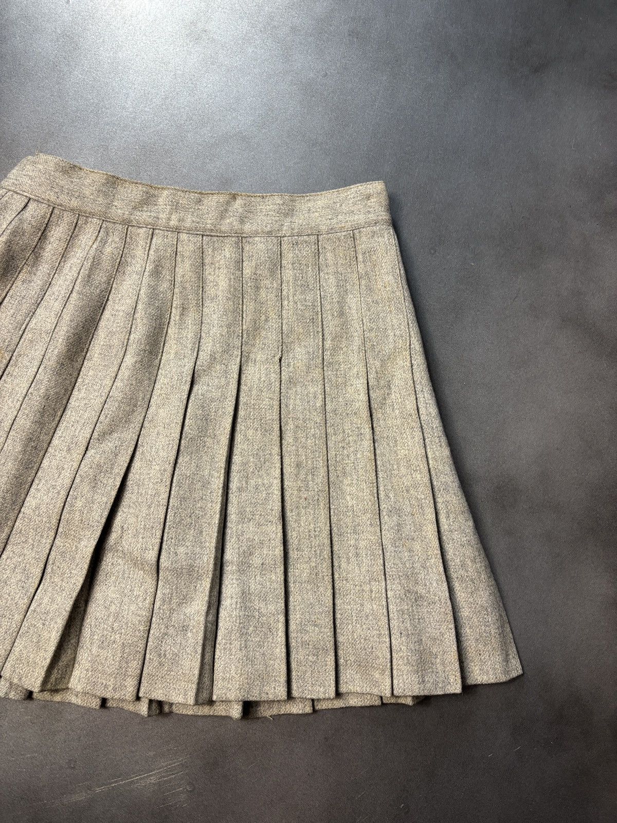 Pringle Of Scotland × Vintage 1960s Vintage Pleated Mini Skirt School Uniform Worsted Wool Size 22" - 9 Thumbnail