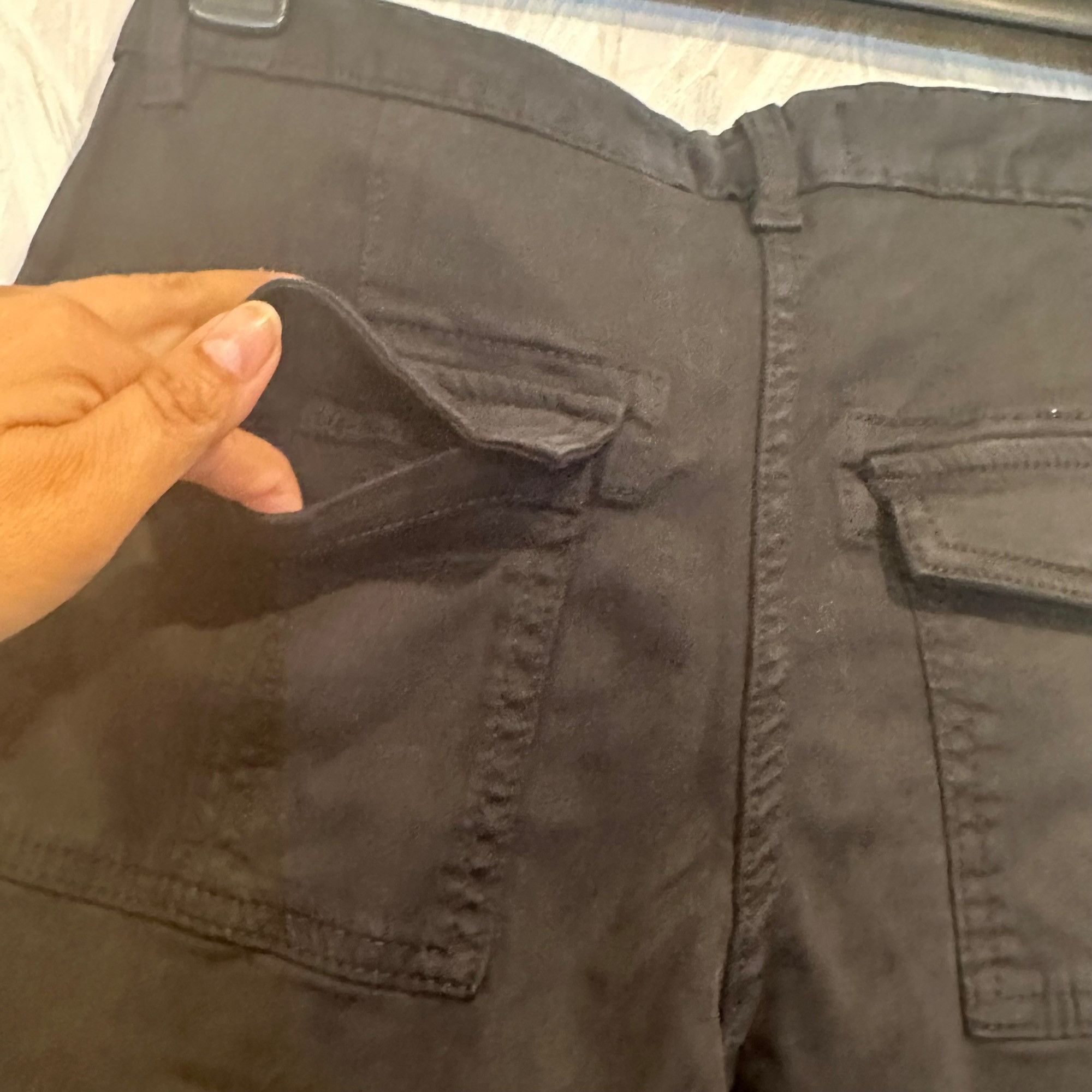 H&M ✨H&M Size 6 Women Black Cargo Pants Cotton With Pockets & Bu Size 28" / US 6 / IT 42 - 5 Thumbnail