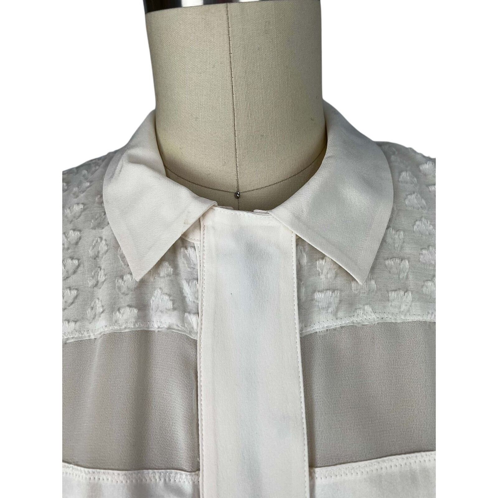 Rebecca Taylor Rebecca Taylor Clip Collar Top sz 0 Size XS / US 0-2 / IT 36-38 - 2 Thumbnail