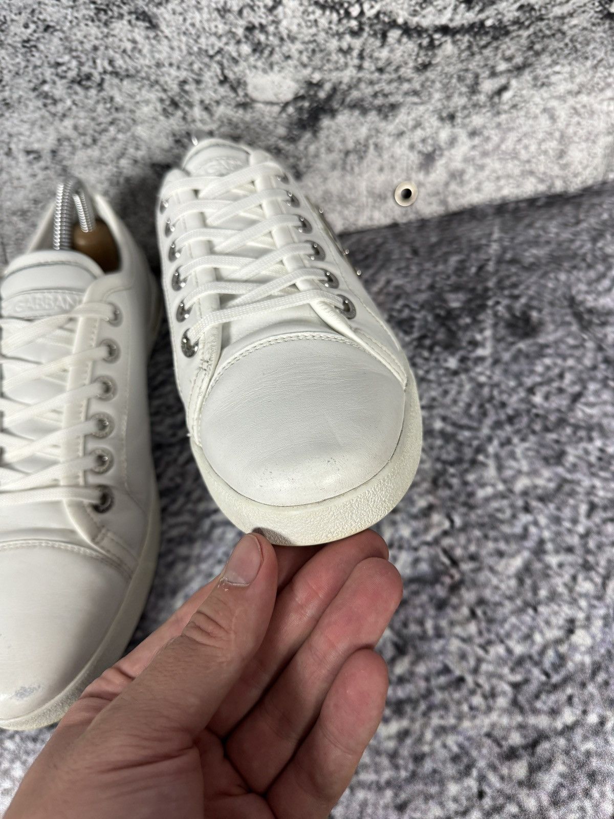 Dolce & Gabbana Men’s Dolce & Gabbana White Leather Trainers Sneakers Size 7 Size US 7 / EU 40 - 13 Thumbnail