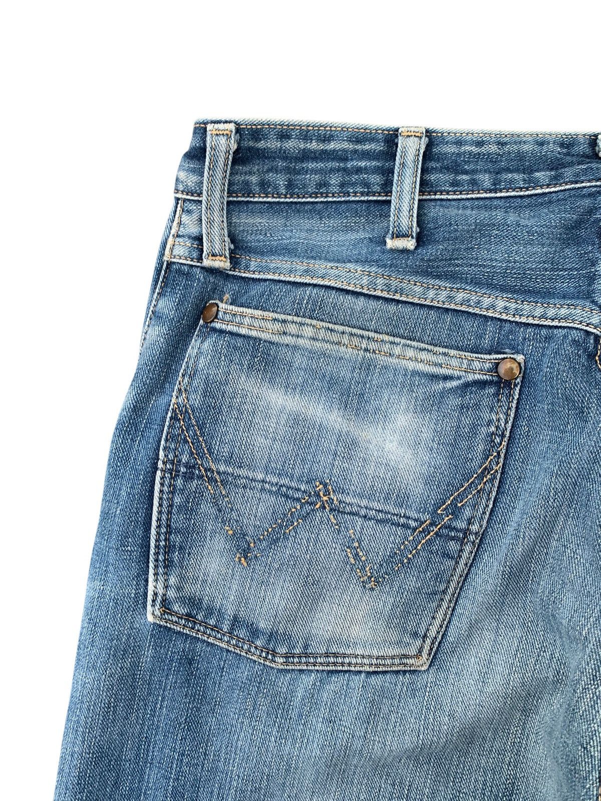 Wrangler VINTAGE WRANGLER BLUE BELL SELVEDGE FADED DISTRESSED DENIM Size US 31 - 12 Thumbnail