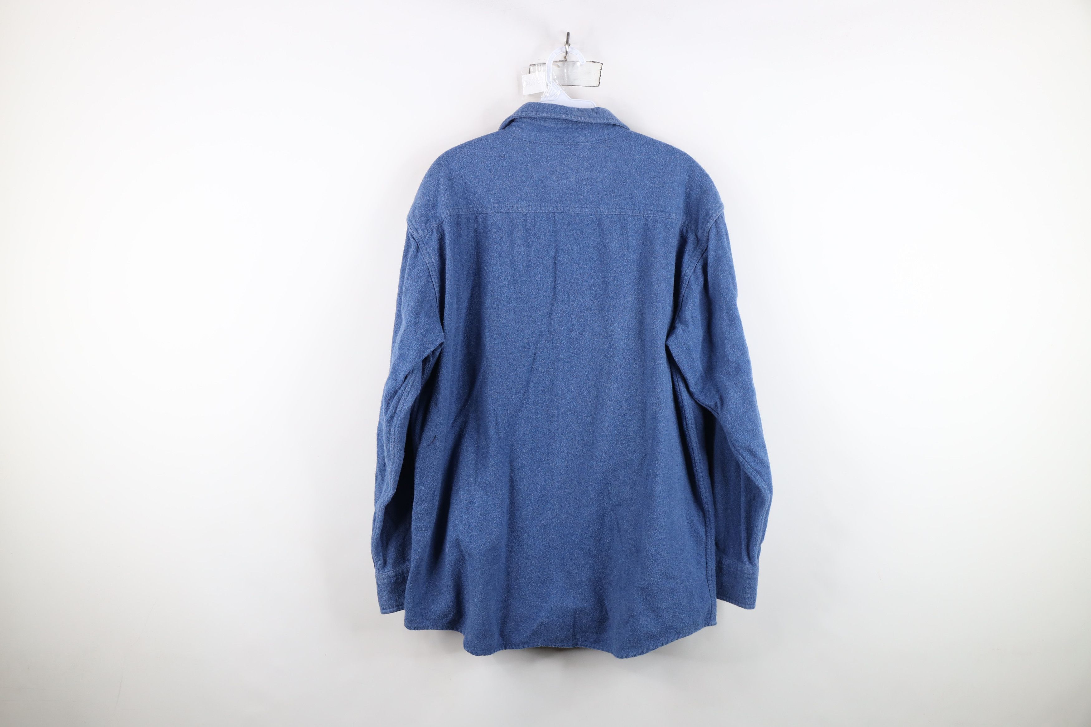 Vintage Vintage 90s Streetwear Cloth Collared Button Shirt Blue Size US M / EU 48-50 / 2 - 11 Thumbnail