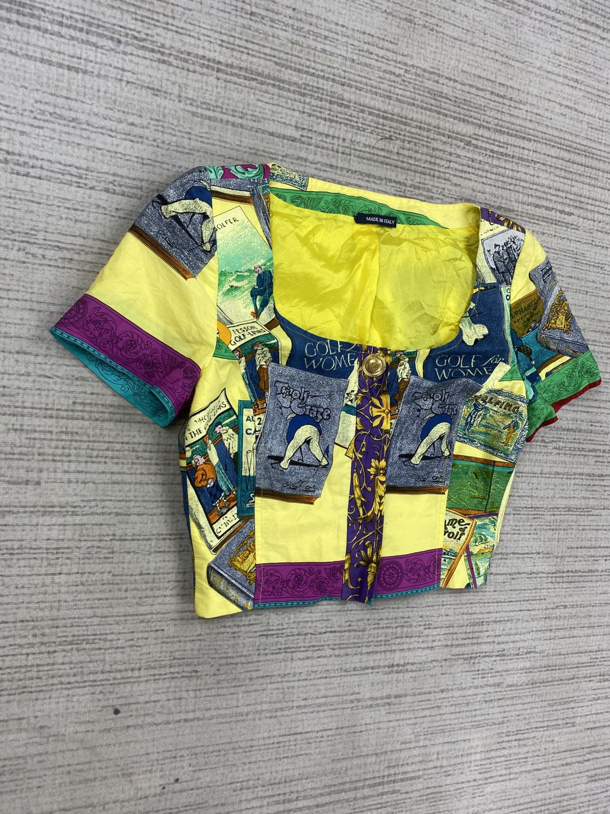 Versace 🔥RARE Vintage Versace Sport Full Printed Cropped Size S / US 4 / IT 40 - 3 Thumbnail