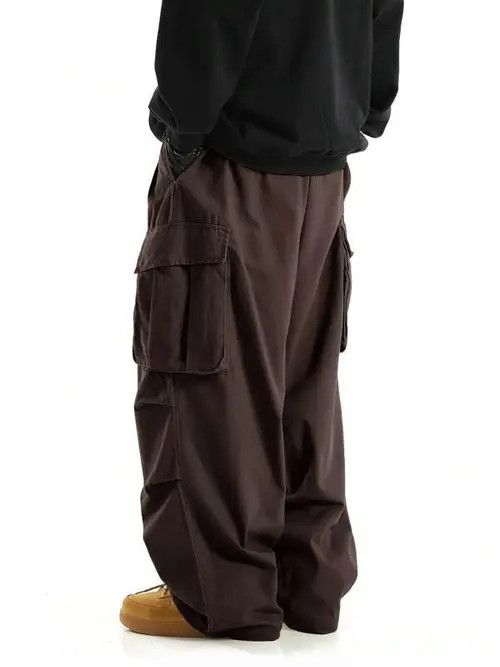 Japanese Brand Brown Parachute Multi-Pocket Sweatpants Gorpcore Cargo Size US 30 / EU 46 - 4 Thumbnail