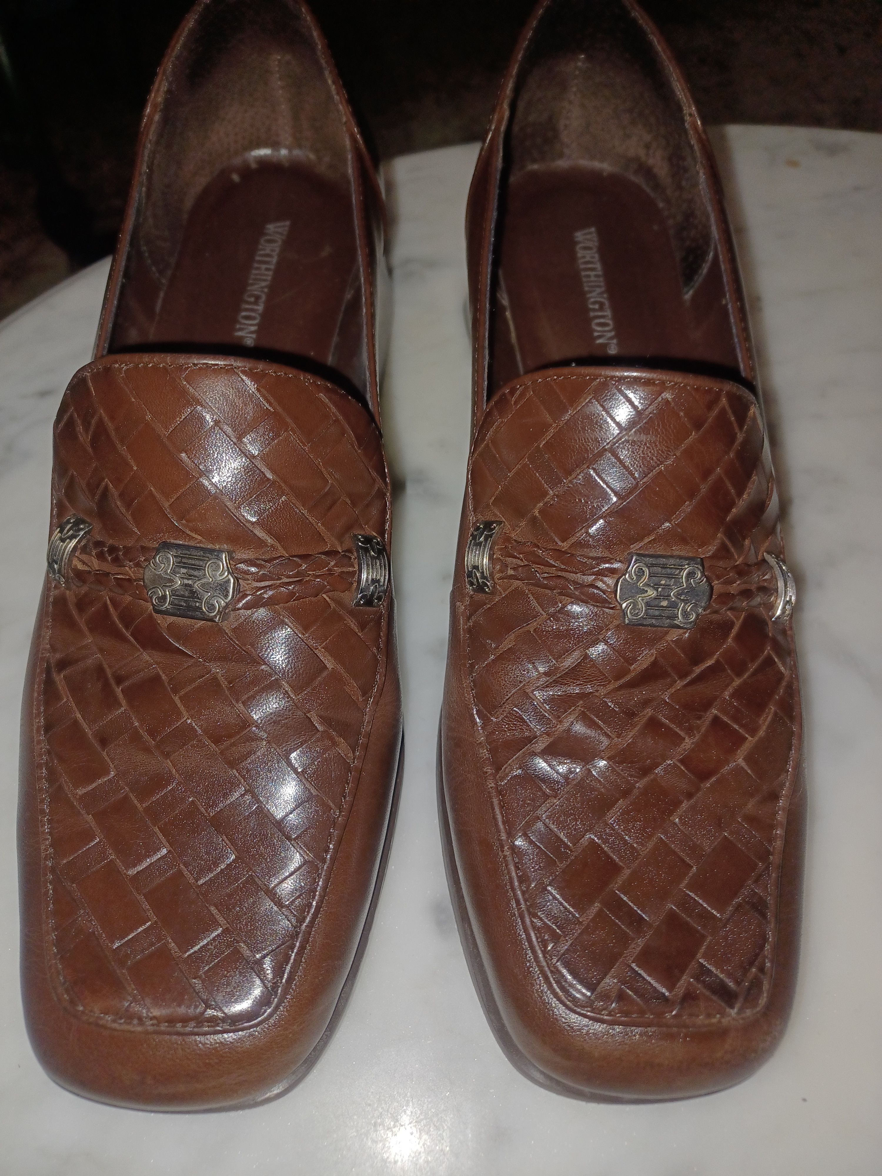 Worthington Worthington Women's Slip-On Block Heels 7M Brown Size US 7 / IT 37 - 1 Thumbnail