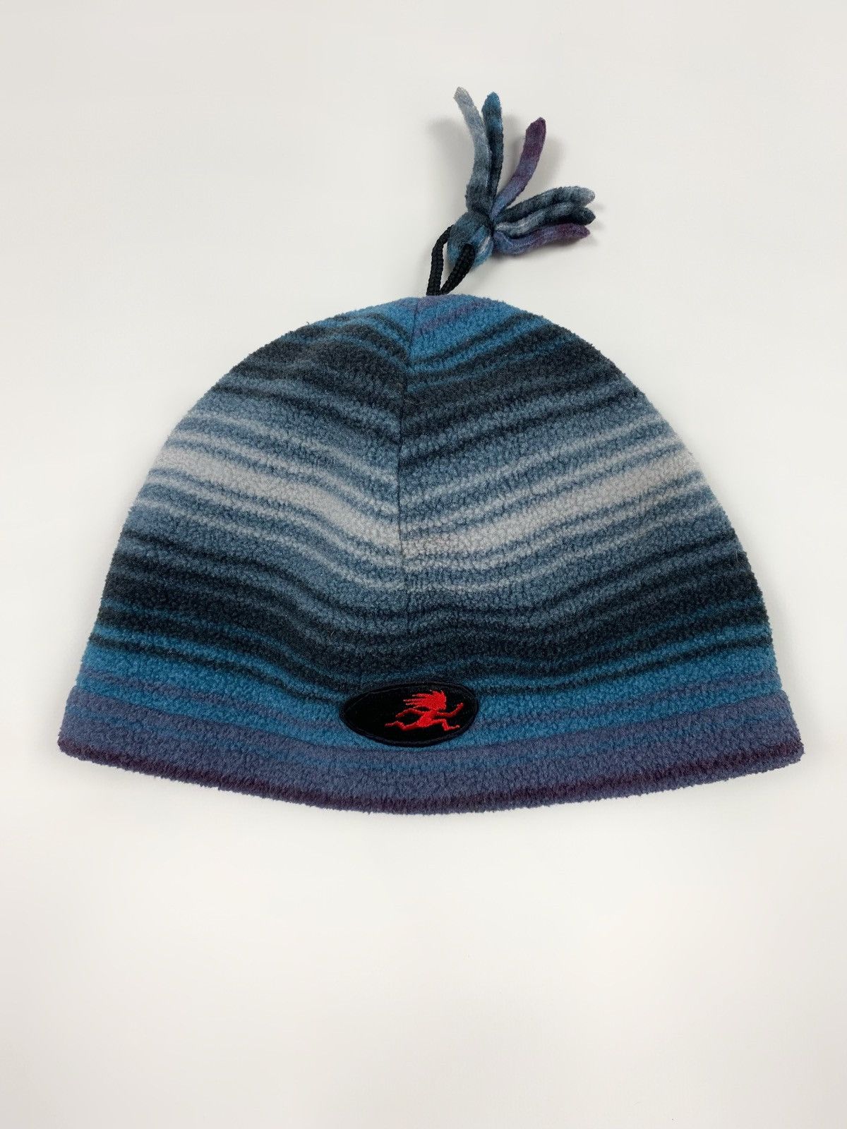 Vintage 1990’s Vintage Shred Alert USA Fleece Stripe Skull Beanie Size ONE SIZE - 1 Thumbnail