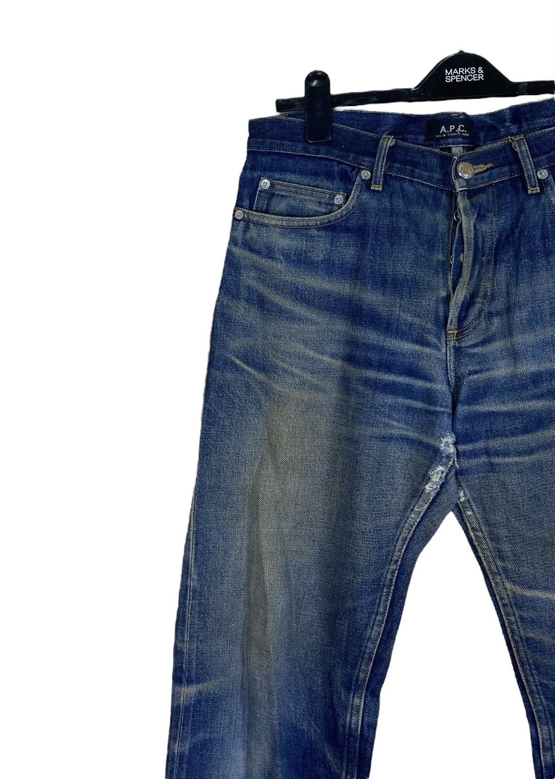 A.P.C. Vintage A.P.C Distressed Selvedge Denim Size US 33 - 2 Thumbnail