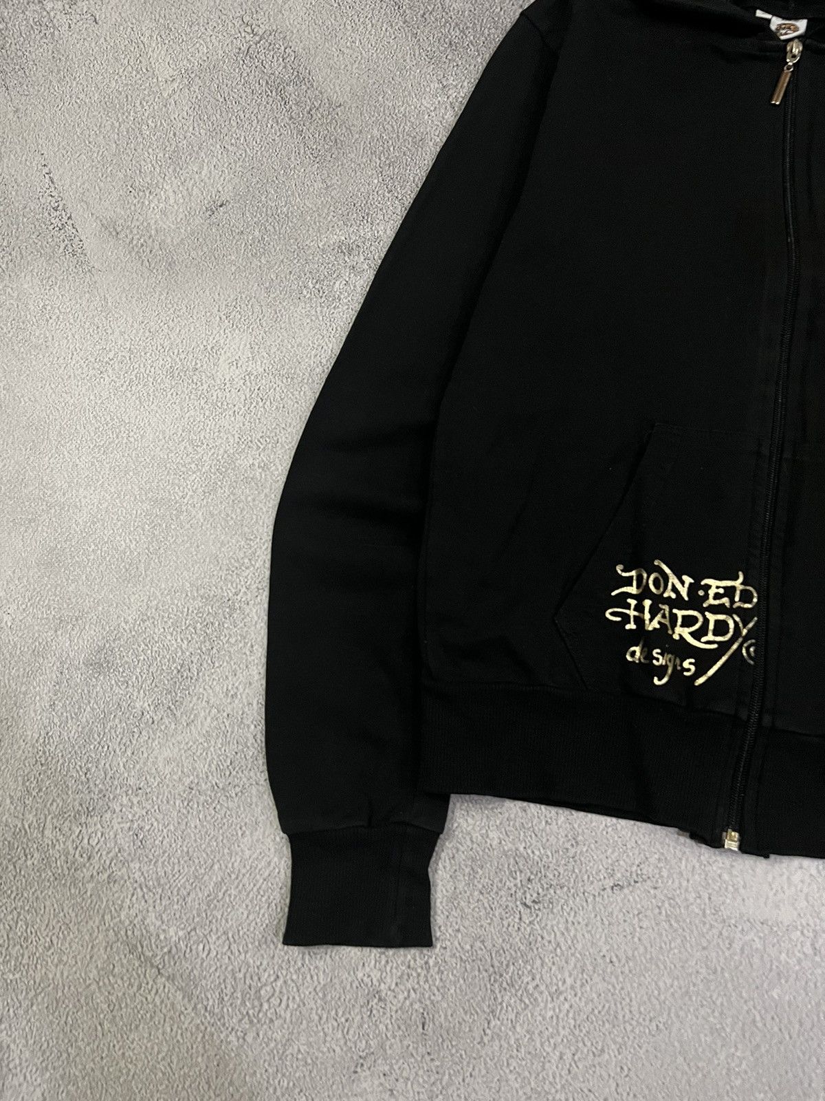 Ed Hardy Vintage Y2k Ed Hardy Love Kills Slowly ☠️❤️‍🩹 Zip Hoodie 00’s Size M / US 6-8 / IT 42-44 - 7 Thumbnail