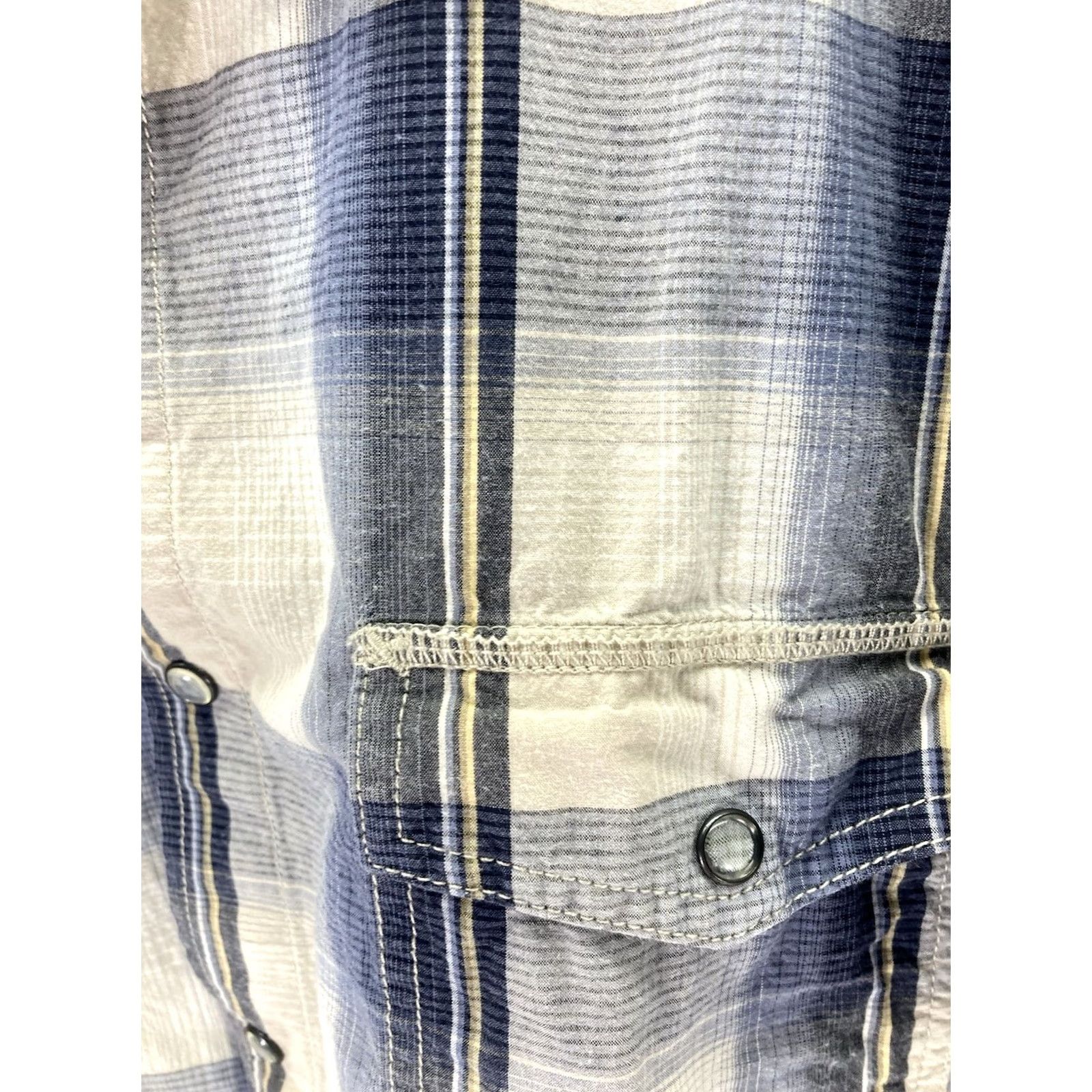 BKE VINTAGE BKE Buckle Pearl Snap Shirt Men XL Blue Plaid Long Sleeve Slim Fit Western Size US XL / EU 56 / 4 - 4 Thumbnail