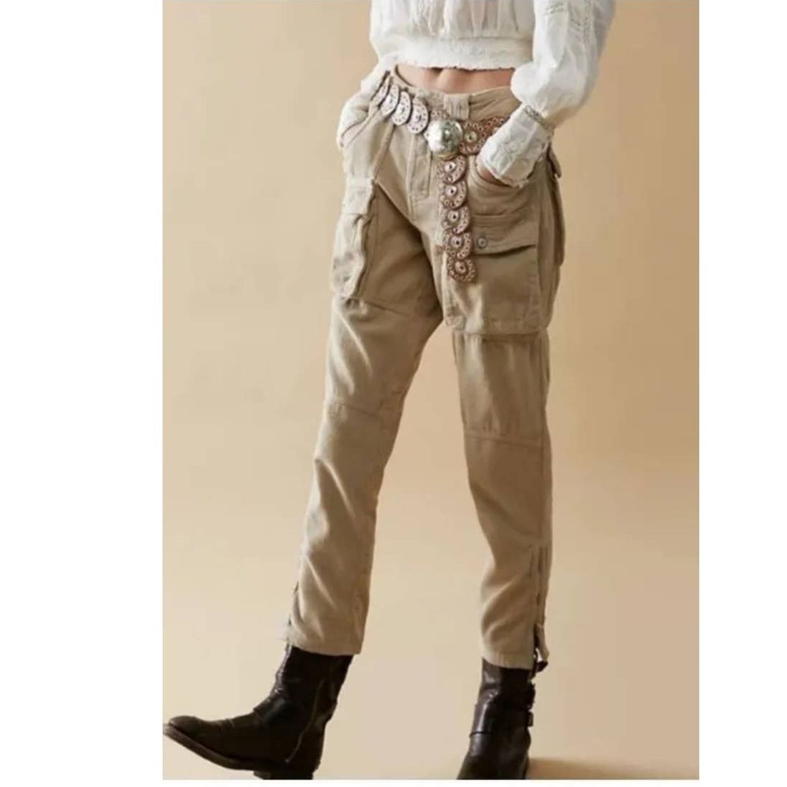 Free People New WTF London Calling Slouchy Cord Pants $198 SIZE 30 Size 30" / US 8 / IT 44 - 3 Thumbnail