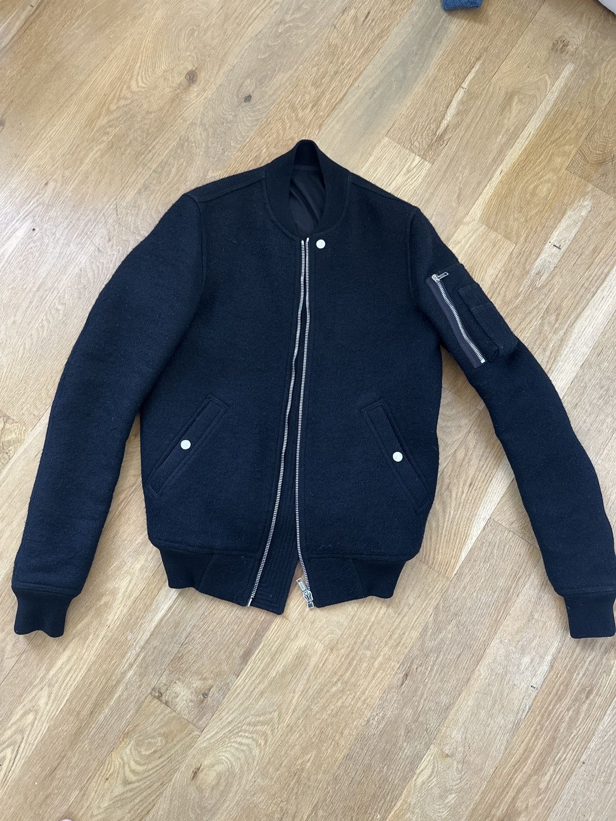 image of Rick Owens Rick Owen’S 2018 F/w Wool Bomber in Black, Men's (Size Small)