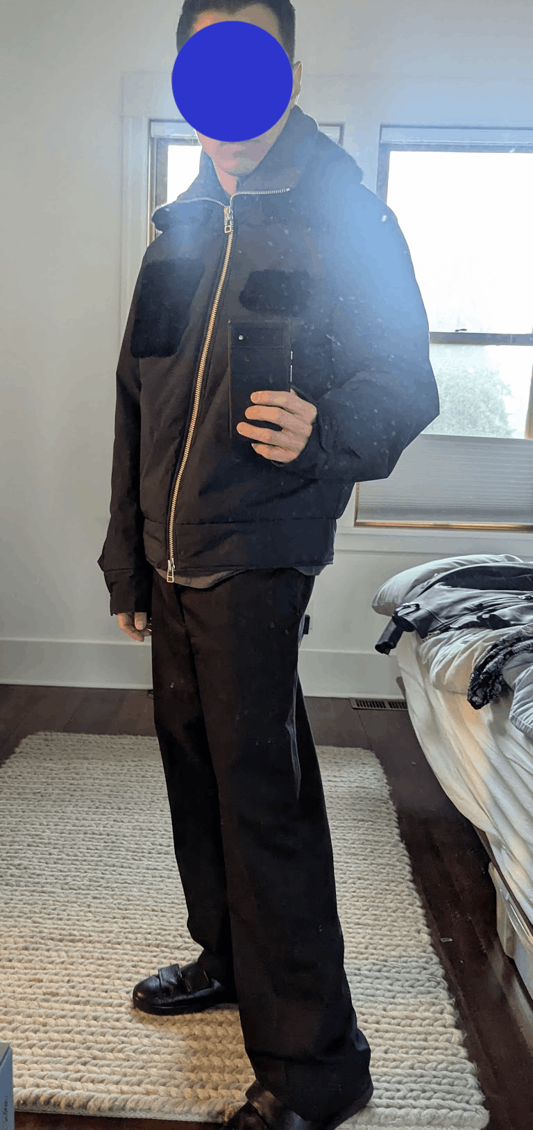 Tonsure Bomber jacket with fur collar and patch Size US L / EU 52-54 / 3 - 2 Thumbnail