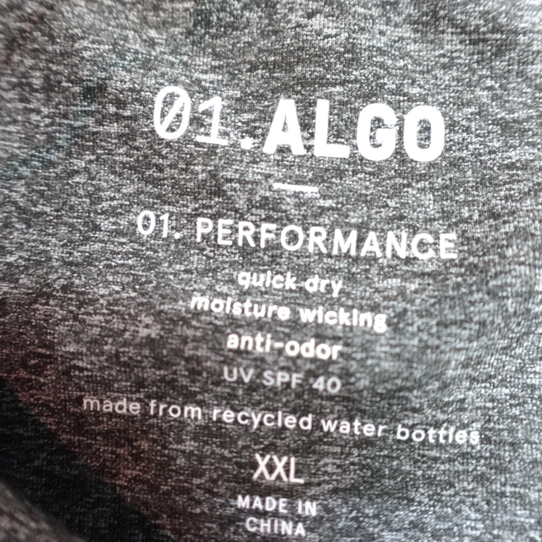 Vintage 01.Algo Shirt 2XL Gray Solid Long Sleeve SPF 40 Performance Quick Dry Crewneck Shirt Mens Size US XXL / EU 58 / 5 - 2 Thumbnail