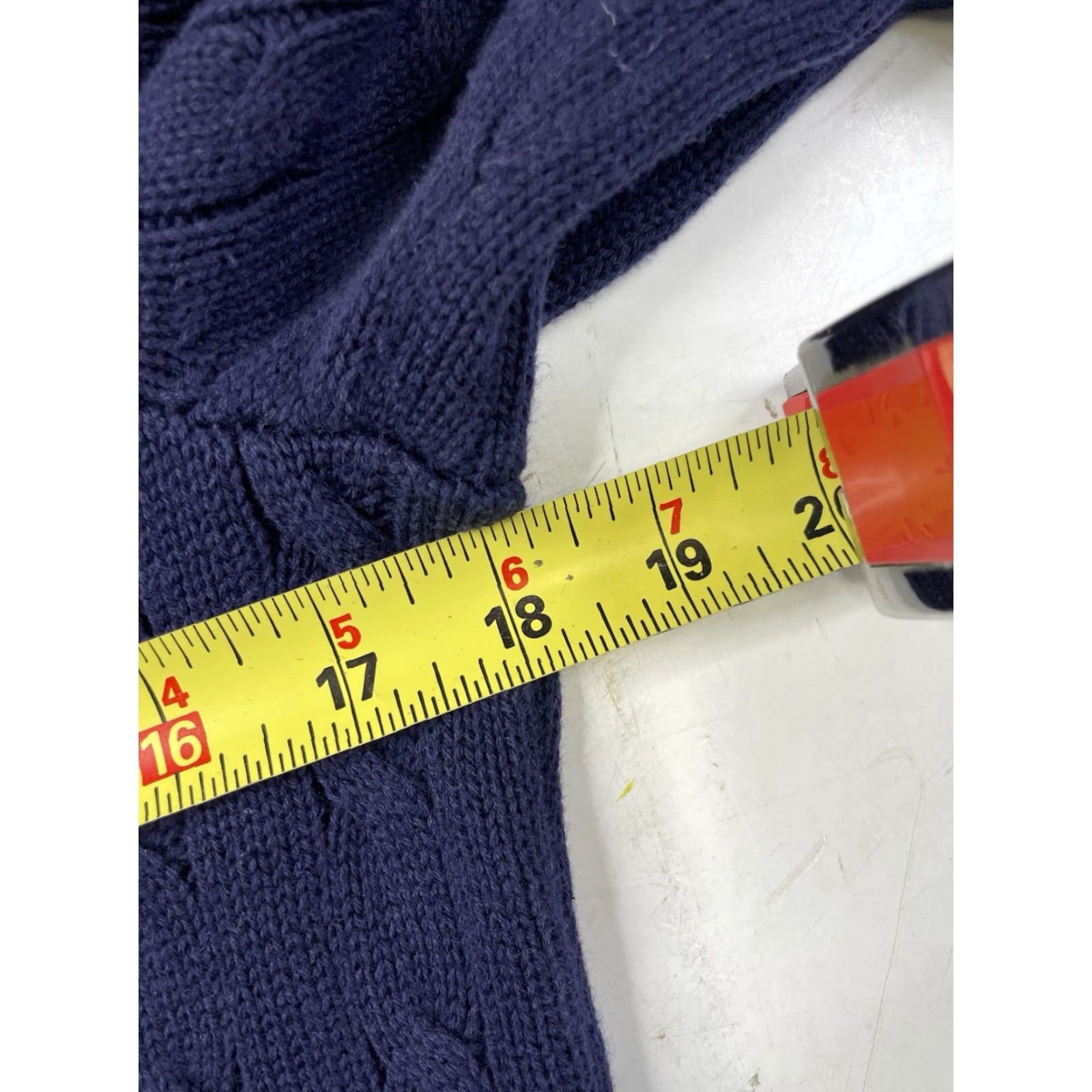 Ralph Lauren VINTAGE Lauren Ralph Lauren Sweater Womens M Blue Cable Knit V-Neck Pullover Classic Size M / US 6-8 / IT 42-44 - 6 Thumbnail