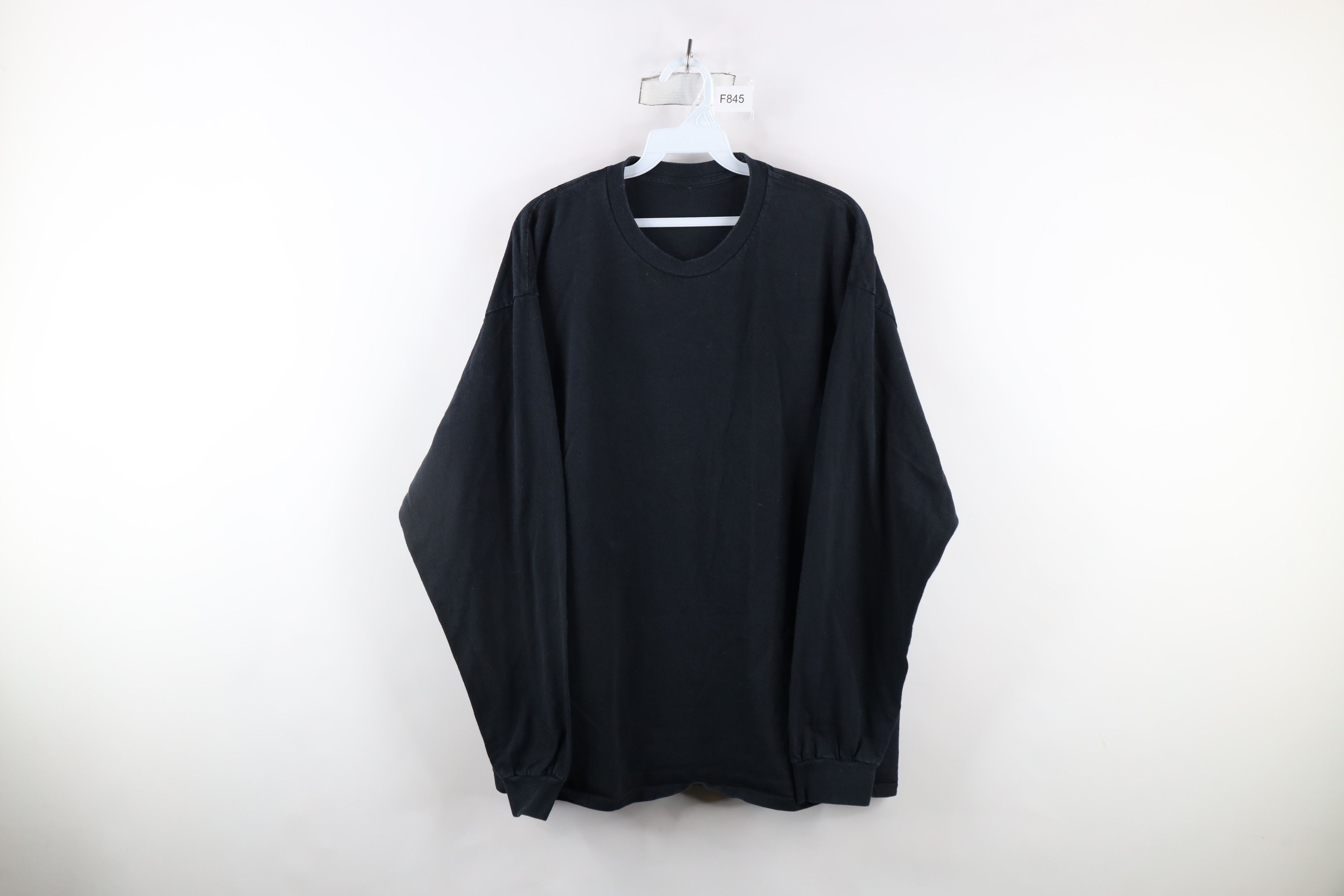Vintage Vintage 90s Streetwear Long Sleeve Cotton T-Shirt Black Size US XL / EU 56 / 4 - 1 Thumbnail