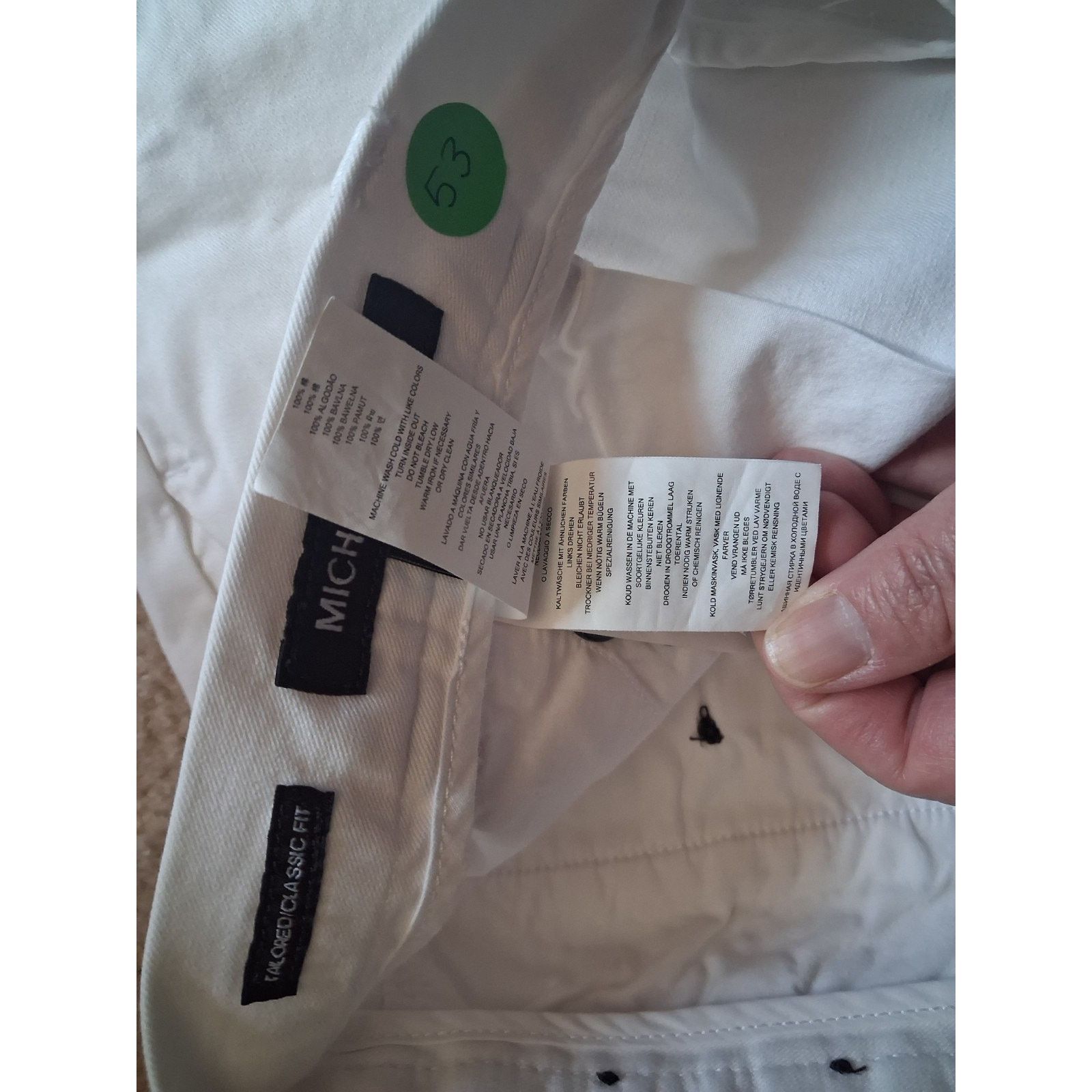 Michael Kors Michael Kors Men's Chino Shorts White Classic Fit Casual Size US 34 / EU 50 - 3 Thumbnail