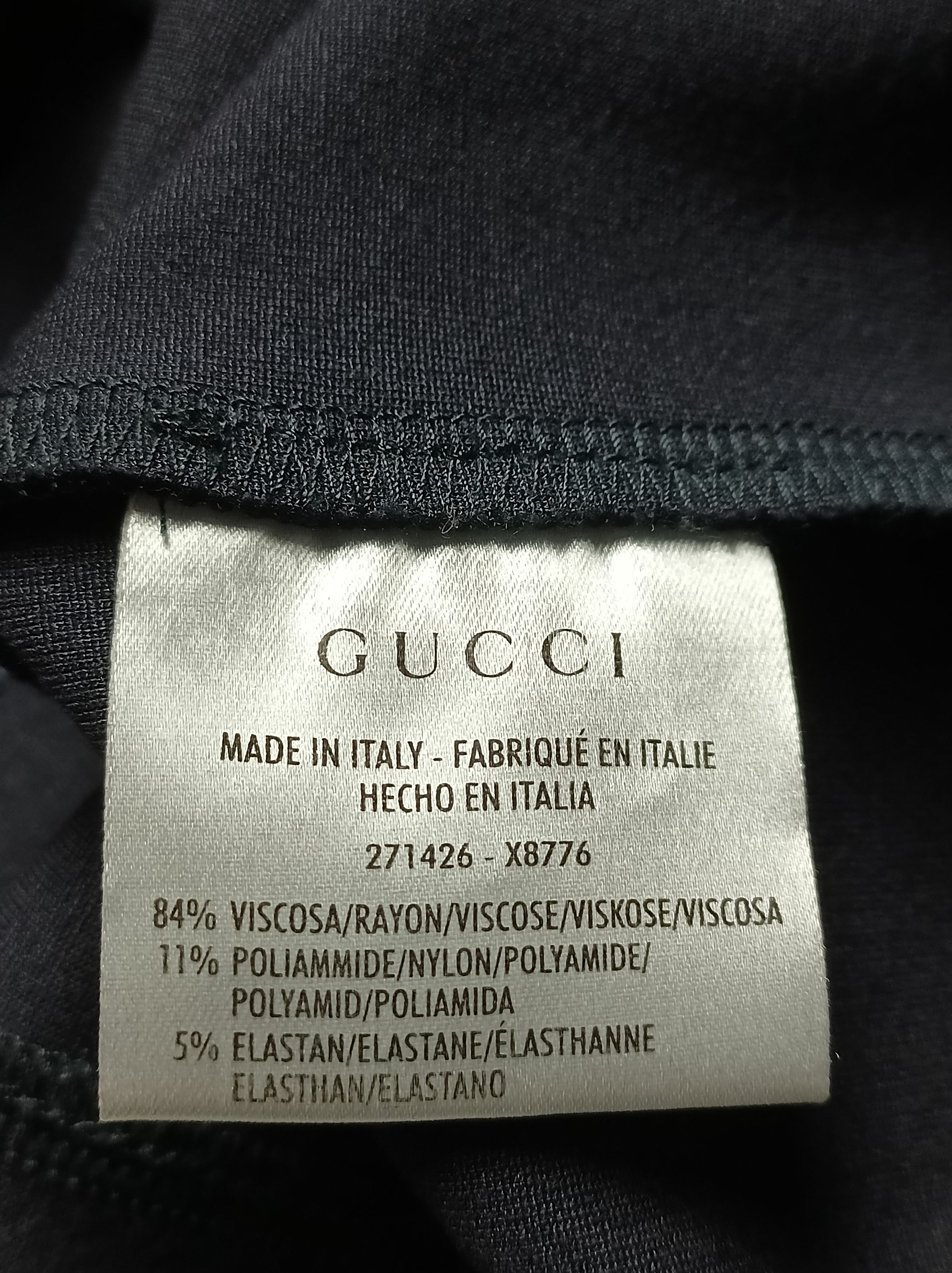 Gucci Gucci Black/ Dark Blue Tone Jersey Short Dress Size M Size M / US 6-8 / IT 42-44 - 11 Thumbnail