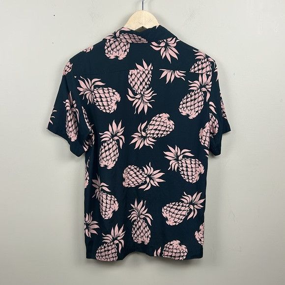 Sandro SANDRO Pineapple-print Relaxed-fit Crepe Shirt In Black xs Size US XS / EU 42 / 0 - 12 Thumbnail