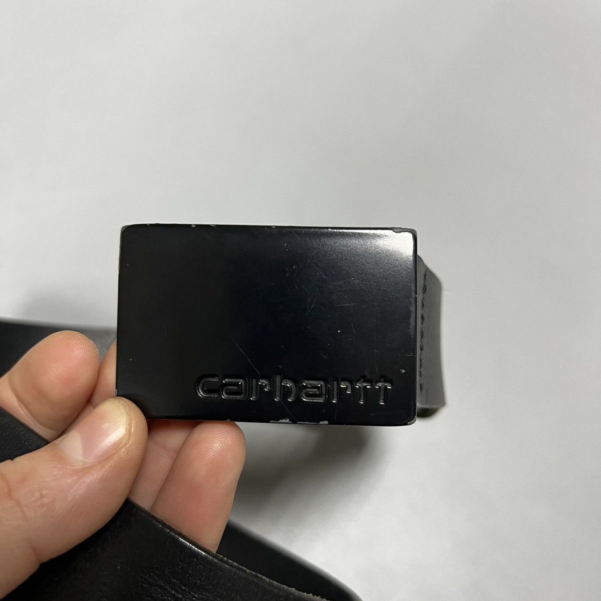Carhartt Carhartt Leather Belt Vintage Black Size ONE SIZE - 3 Thumbnail