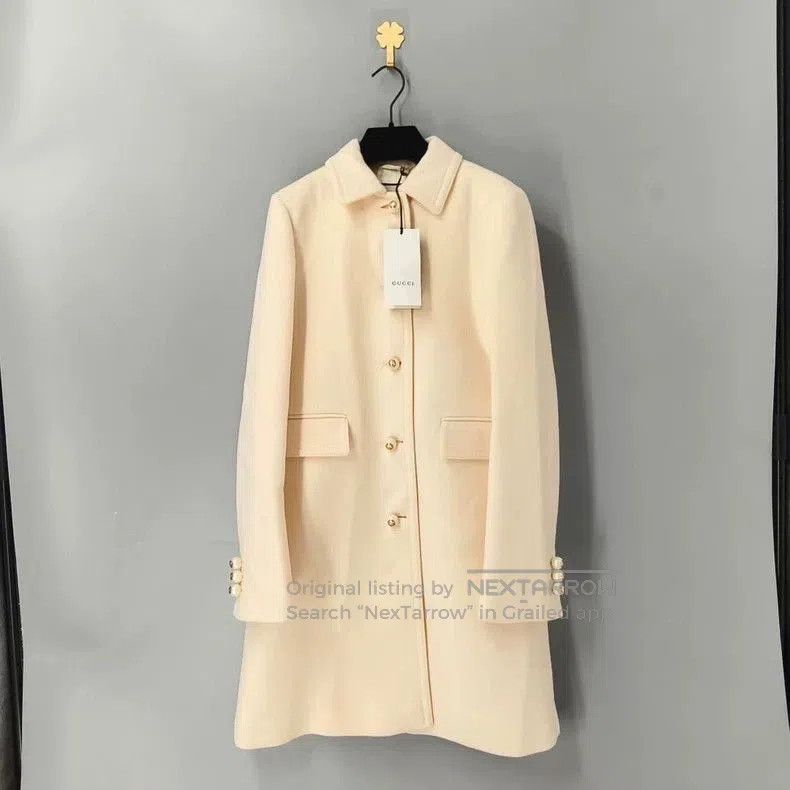 Gucci Gucci Double G Pearl Button Wool Coat. Size US M / EU 48-50 / 2 - 1 Thumbnail