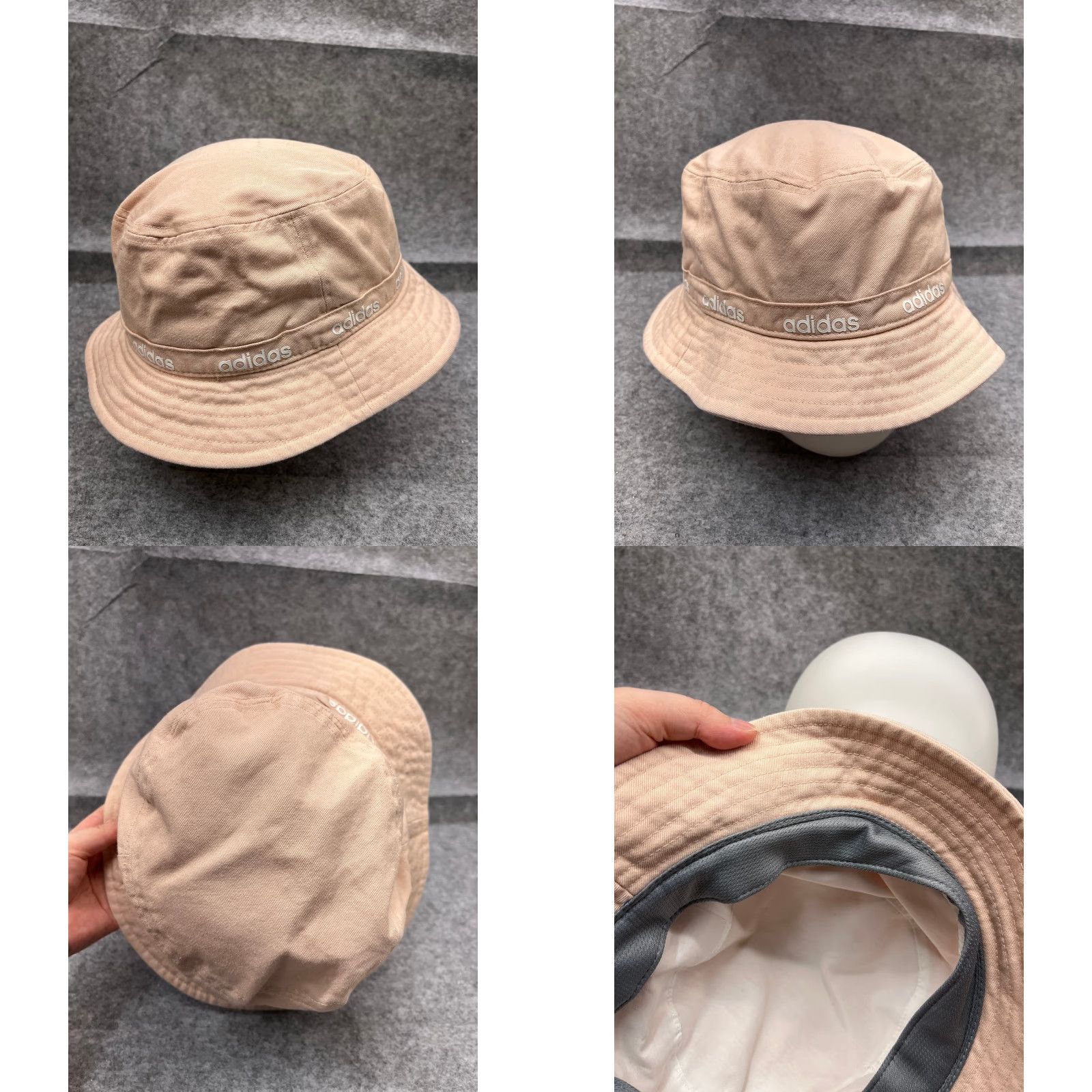 Adidas Adidas Bucket Hat Cap Adult One Size Pink Cotton Blend Poly Lined Beach Camp Size ONE SIZE - 8 Thumbnail