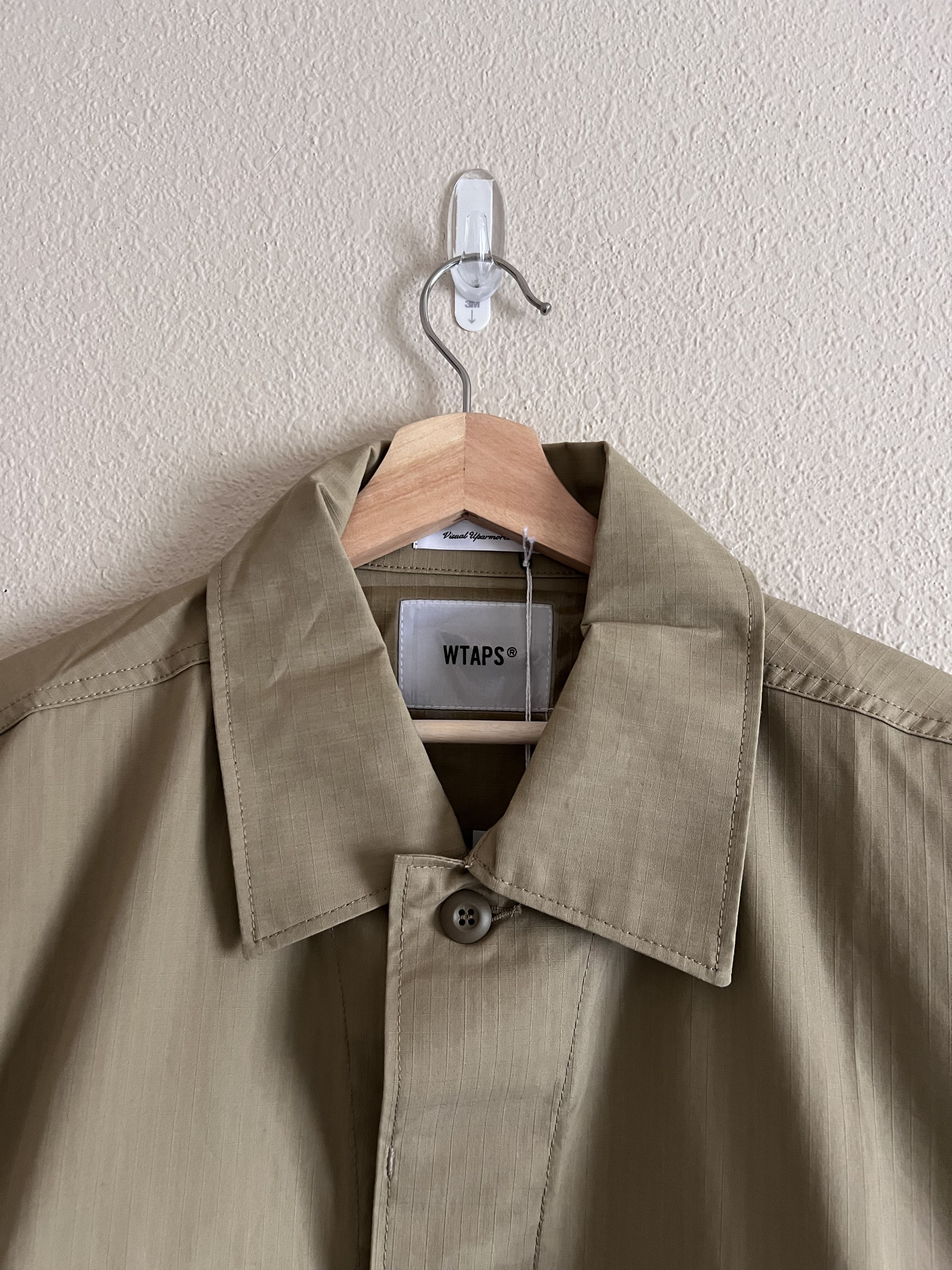 Wtaps WTAPS WMILL-LS Ripstop Overshirt in Beige Size US XL / EU 56 / 4 - 2 Thumbnail
