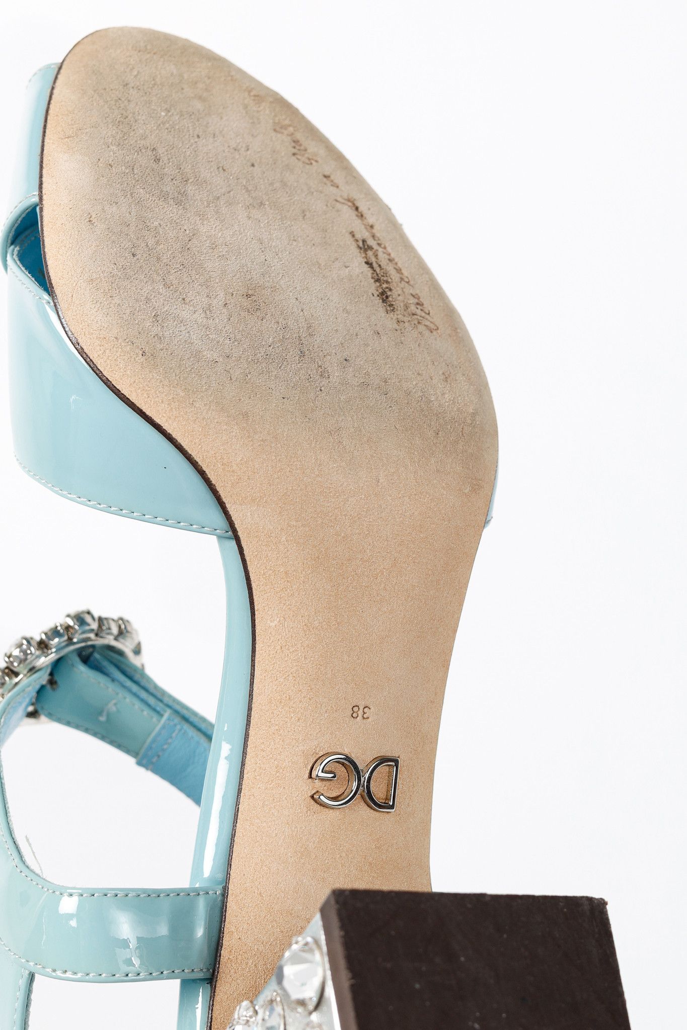 Dolce & Gabbana Dolce & Gabbana SS18 Patent-Leather Embellished-Heel Sandals Size US 7.5 / IT 37.5 - 5 Thumbnail