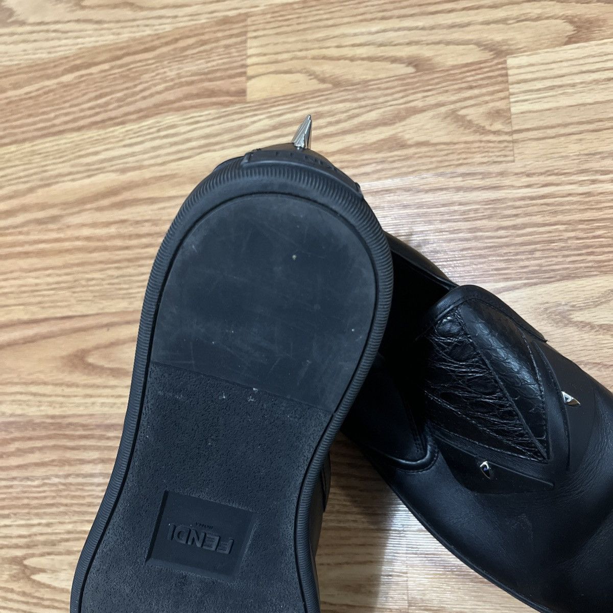 Fendi Men's Fendi Monster Bug Eyes Black Slip On Size US 10 / EU 43 - 7 Thumbnail