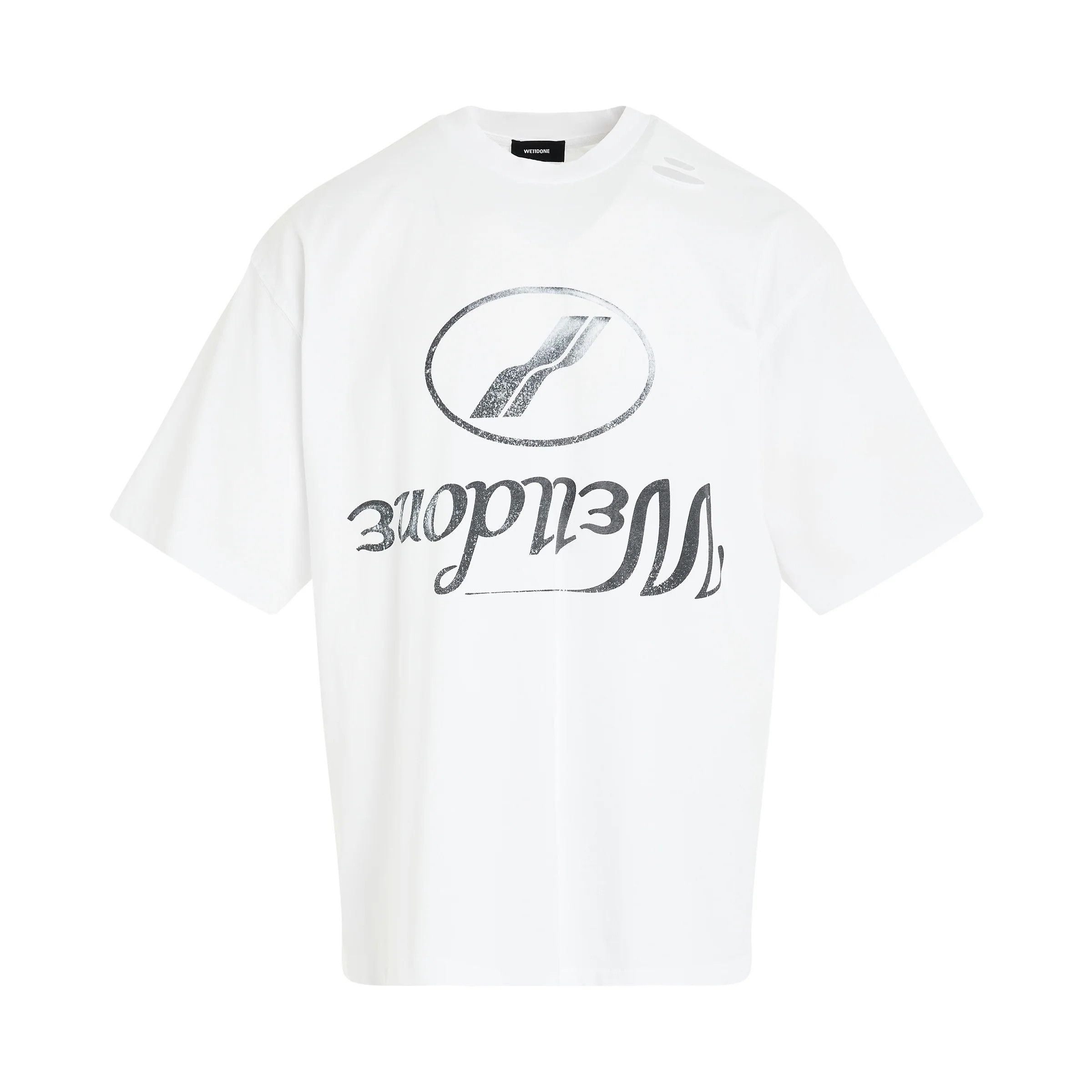 WE11DONE o1mris0824 Reverse Logo T-Shirt in White Size US XS / EU 42 / 0 - 1 Thumbnail