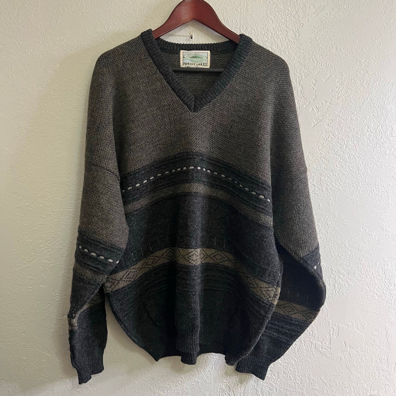Vintage Vintage 90s Forest Lakes New Zealand Wool Sweater Mens XXL Size US XXL / EU 58 / 5 - 1 Thumbnail