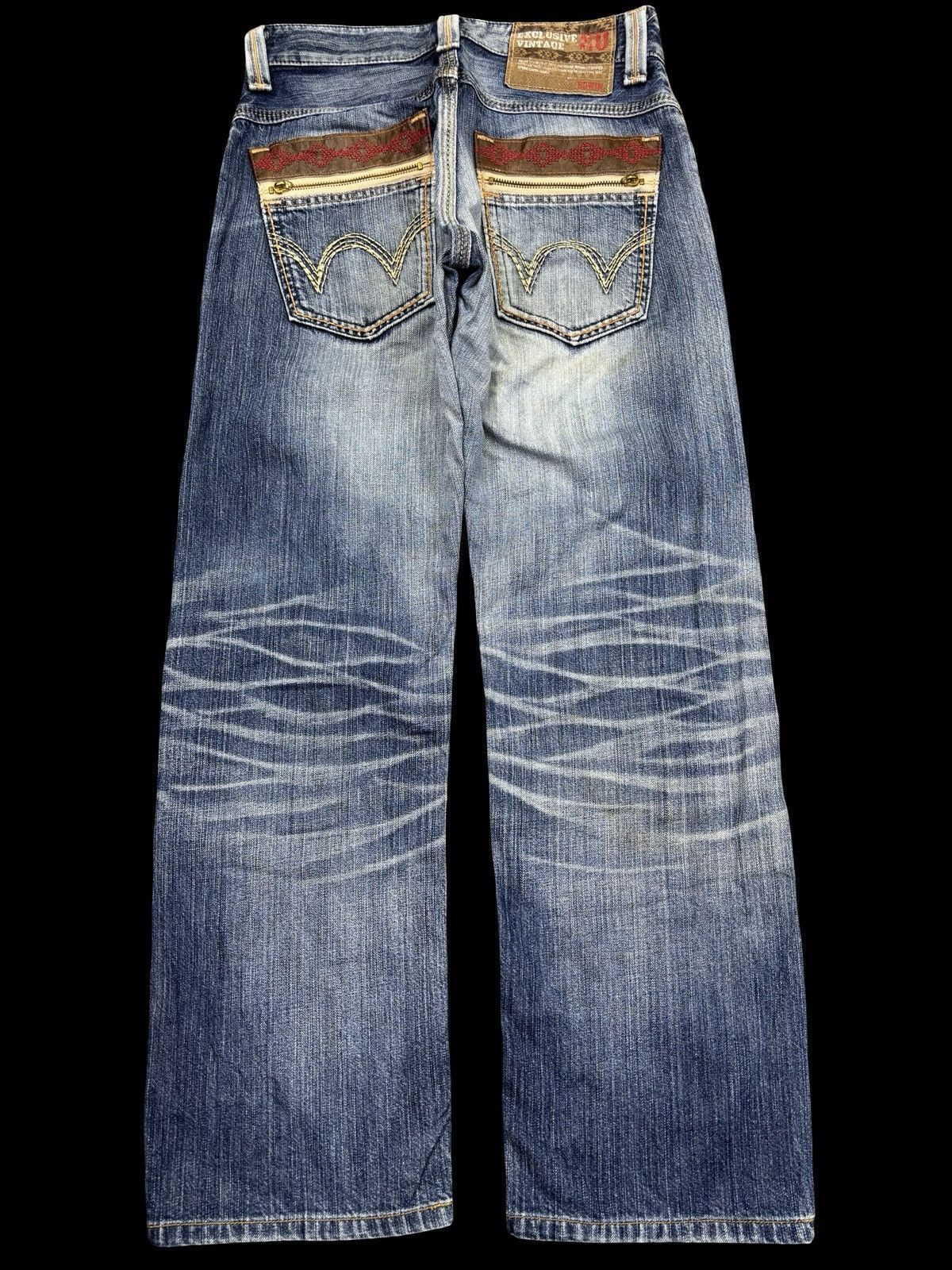 Edwin 💥Thrashed💥Wide Edwin Thrashed Style Distressed Denim F960 Size US 30 / EU 46 - 2 Thumbnail