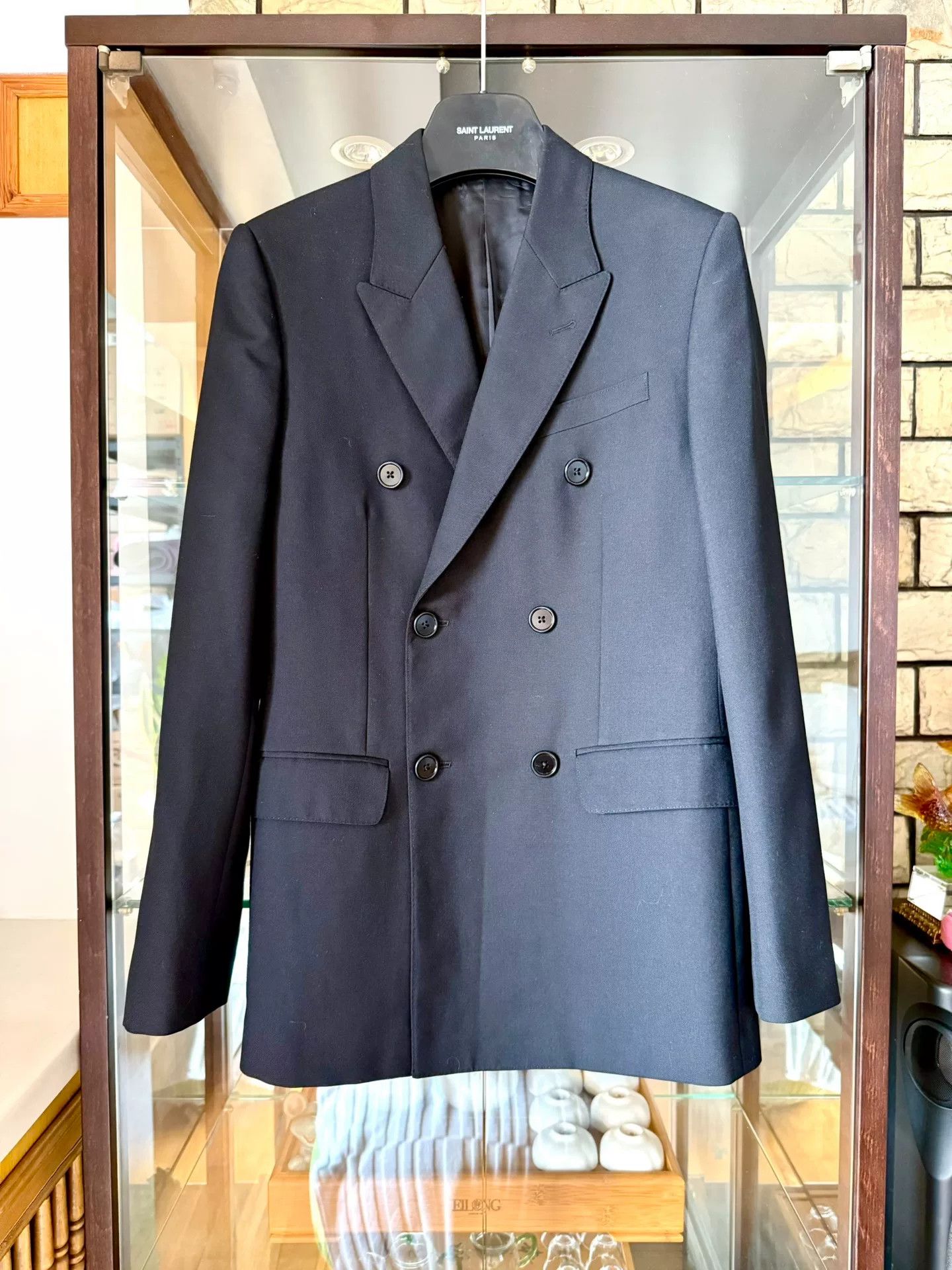 Celine celine double-breasted black blazer Size US S / EU 44-46 / 1 - 1 Thumbnail