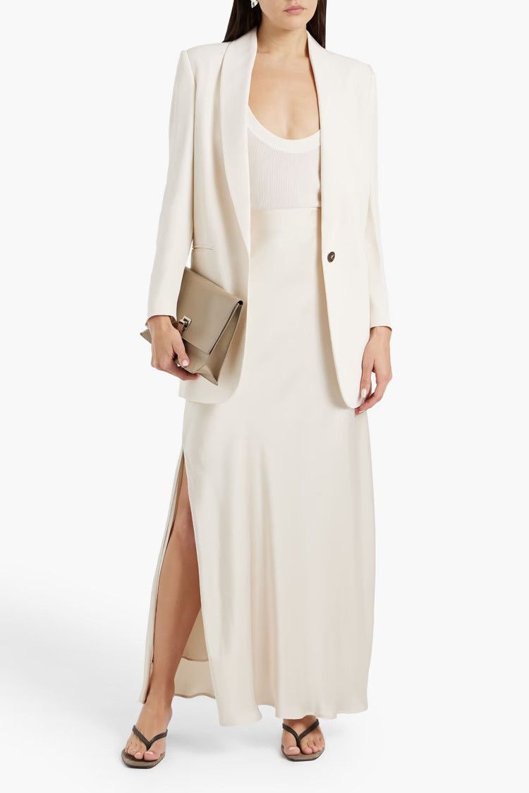 Brunello Cucinelli o1y0725 Blazer in Cream Size S / US 4 / IT 40 - 3 Thumbnail