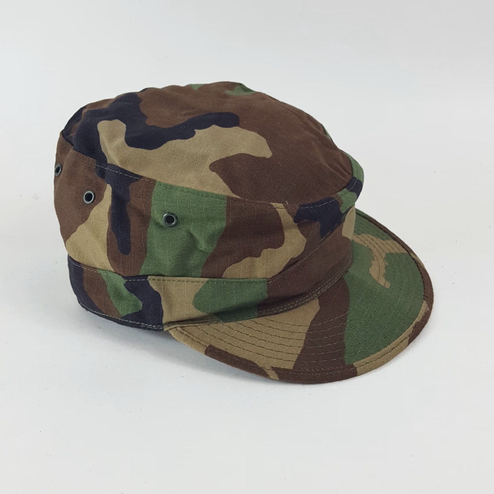 Vintage VINTAGE US Army Cap Military Hat - Camo BDU, 7 1/8 - Green Cotton Canvas, Lightweight Breathable, Men's Baseball/Army Style, 2000s USA Made Size ONE SIZE - 3 Thumbnail