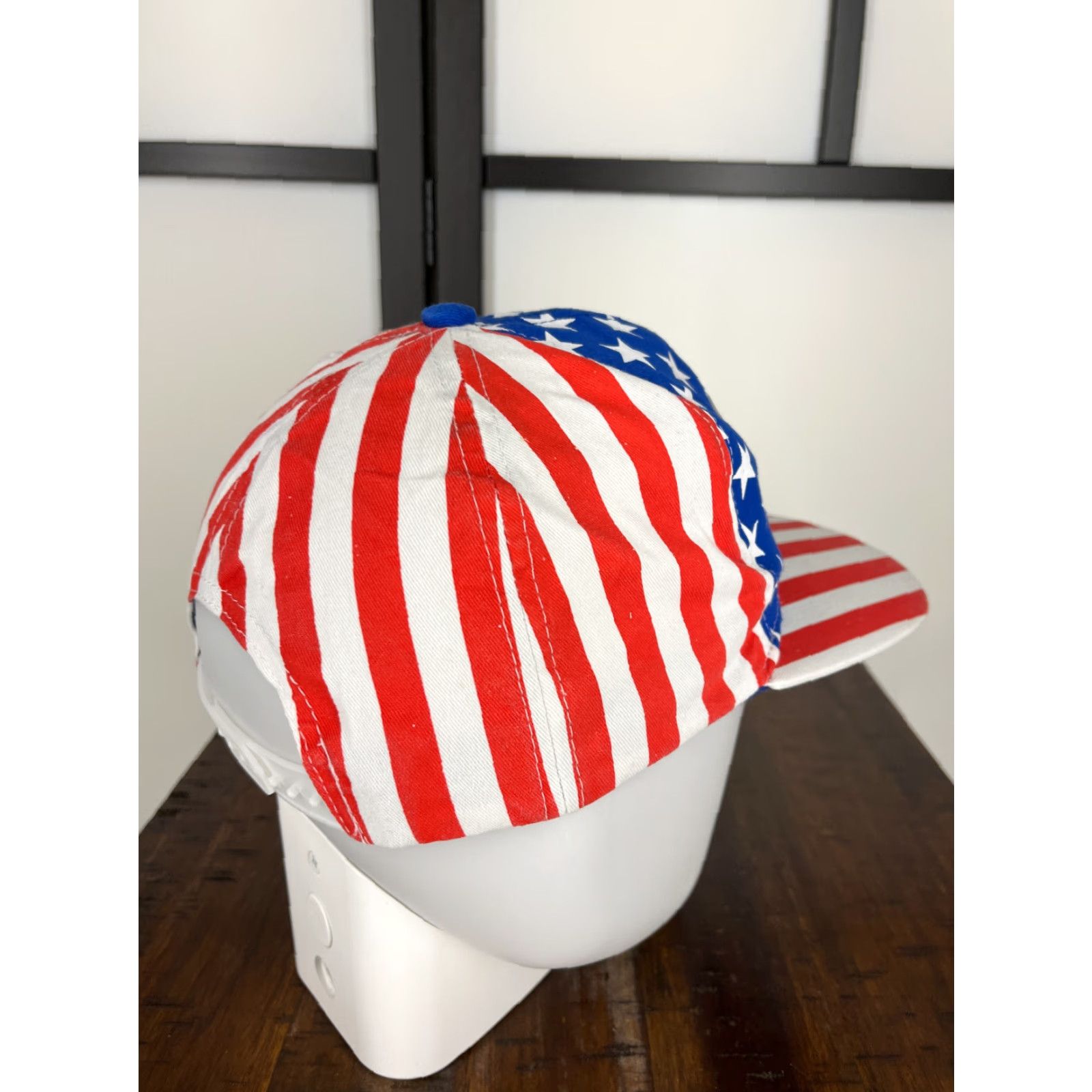 Vintage Nike Hat Cap Snap Back Adult One Size Blue USA Flag 4th July New Years Americana Beach USA Mens Size ONE SIZE - 7 Thumbnail