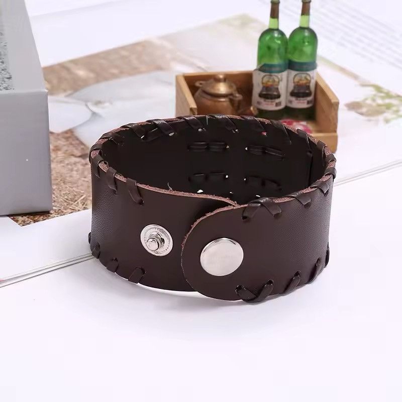 Japanese Brand Brown Skull Bullet Cowhide Bracelets Size ONE SIZE - 2 Thumbnail