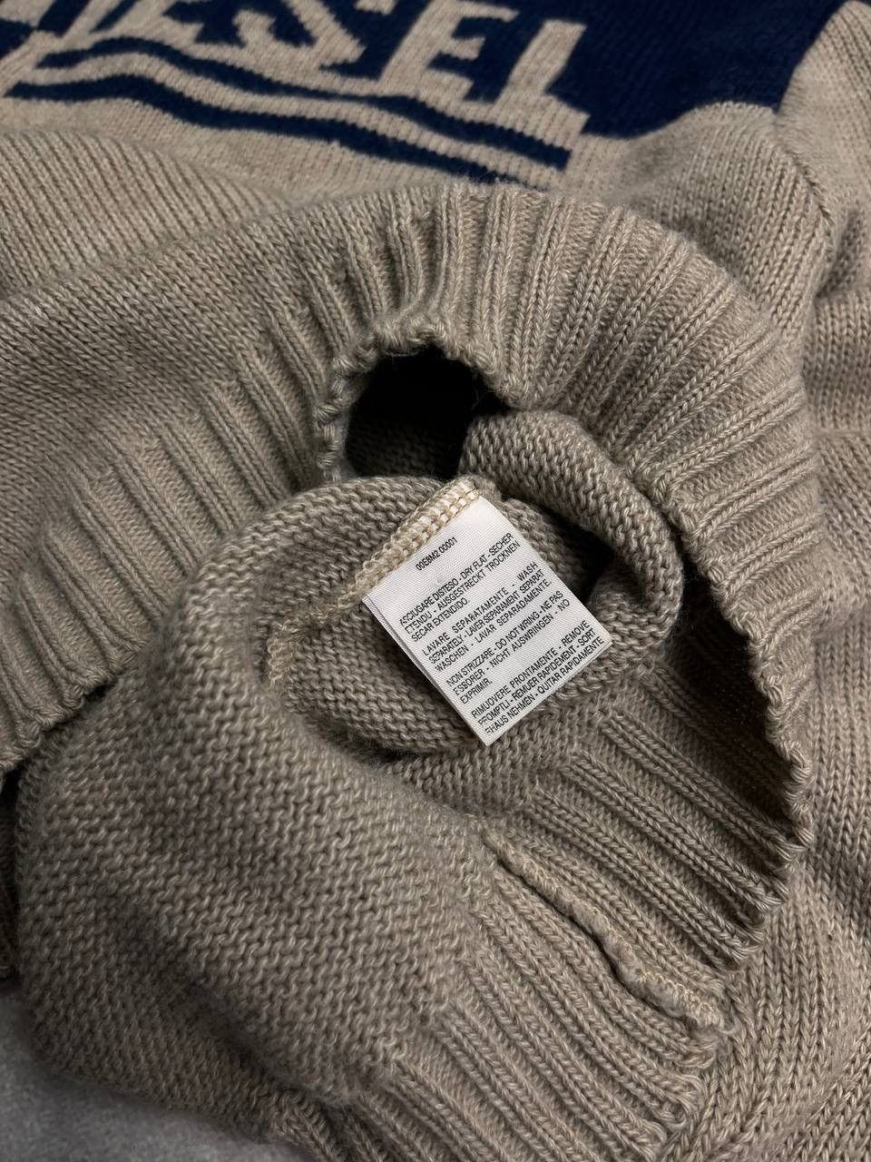 Diesel × Vintage VINTAGE DIESEL AVANTGARDE BIG KNIT SWEATER Y2K XL Size US L / EU 52-54 / 3 - 4 Thumbnail