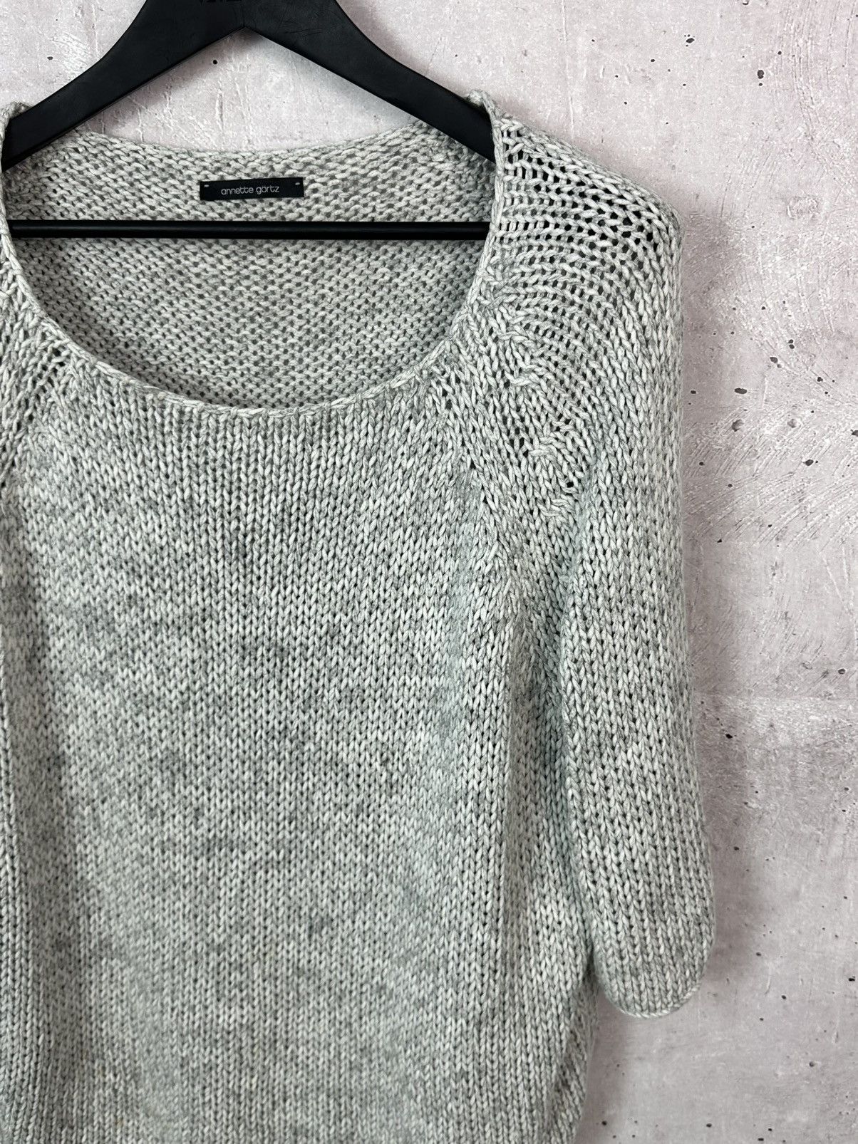 Annette Gortz Annette Gortz Large Knit Grey 3/4 Sleeves Relaxed Sweater Size XL / US 12-14 / IT 48-50 - 3 Thumbnail
