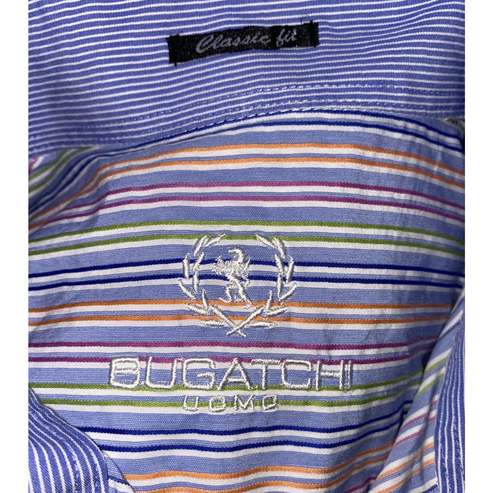 BUGATCHI Bugatchi Uomo Men Button-Up Shirt Striped Long Sleeve Multicolor 24 In Armpit L Size US L / EU 52-54 / 3 - 6 Thumbnail